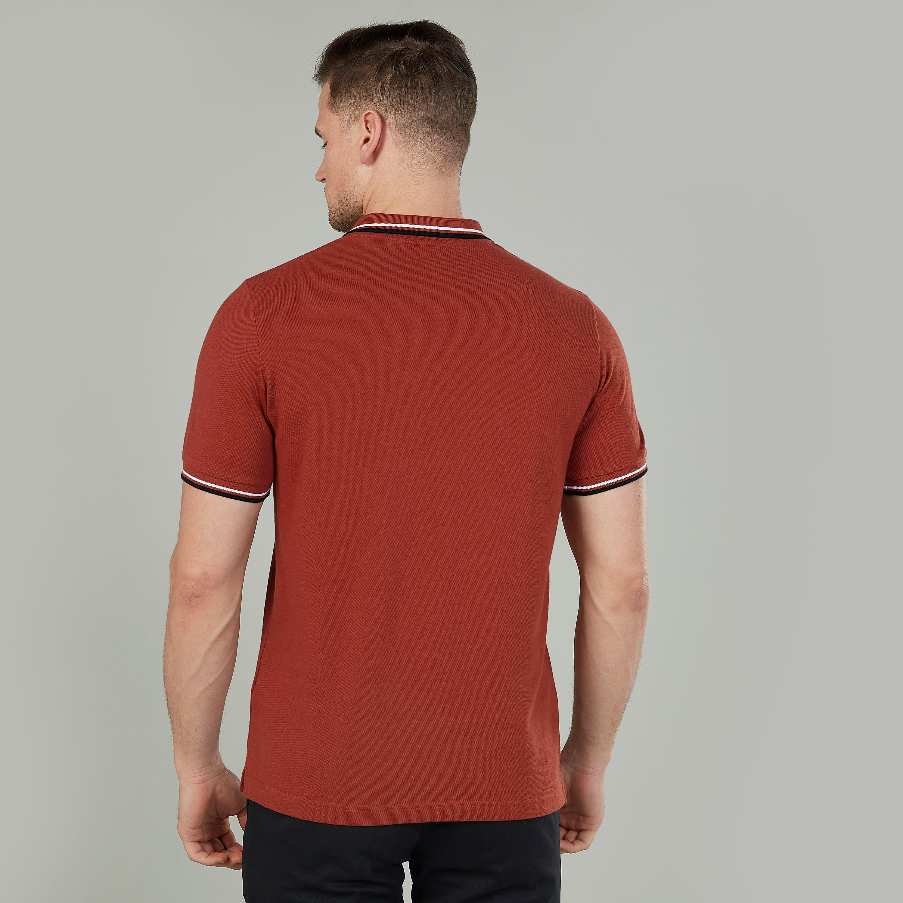 تيشيرت بولو سادة بأكمام قصيرة-men-clothing-tshirtsandpolos-polos-image-4