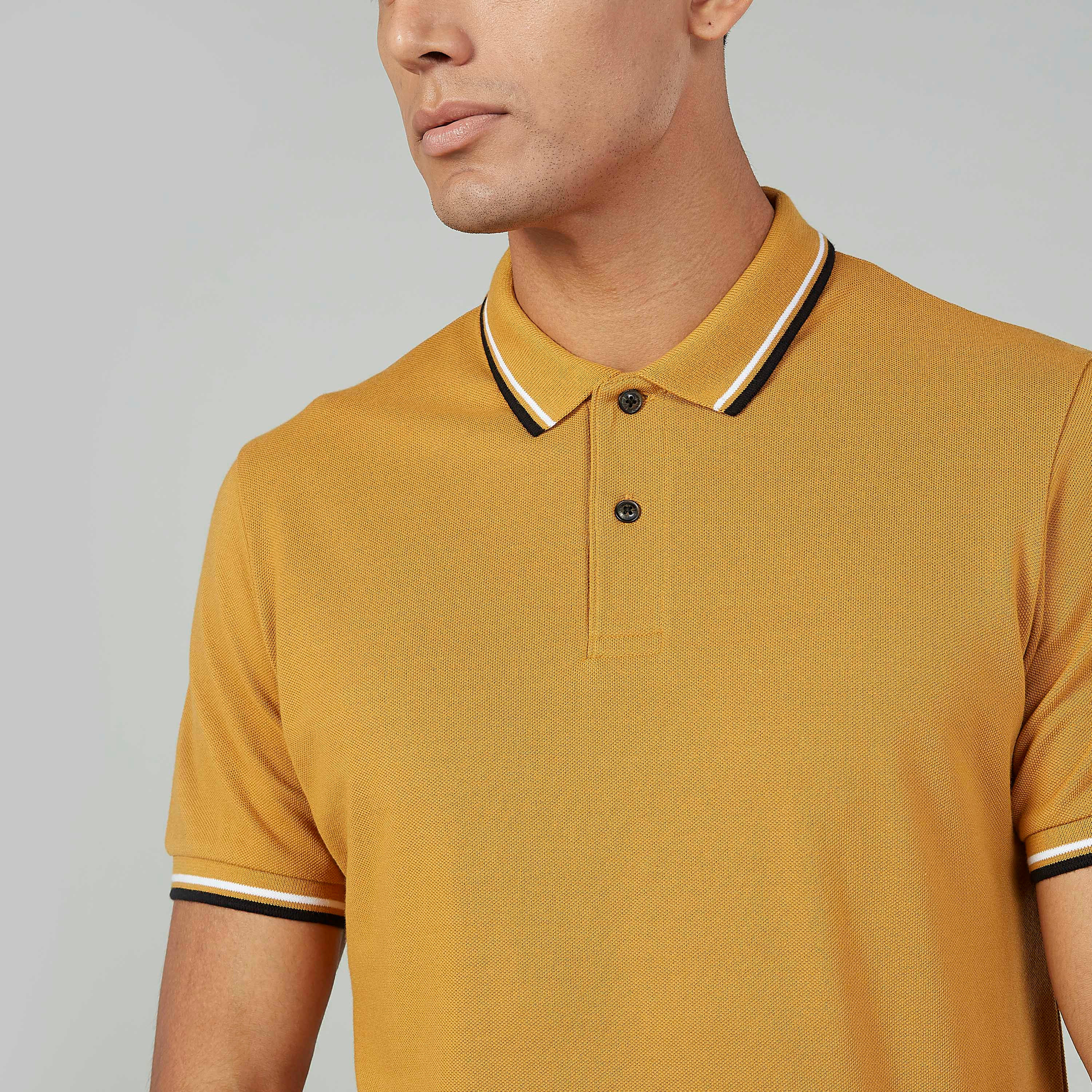 تيشيرت بولو بارز الملمس بأكمام قصيرة-men-clothing-tshirtsandpolos-polos-image-3
