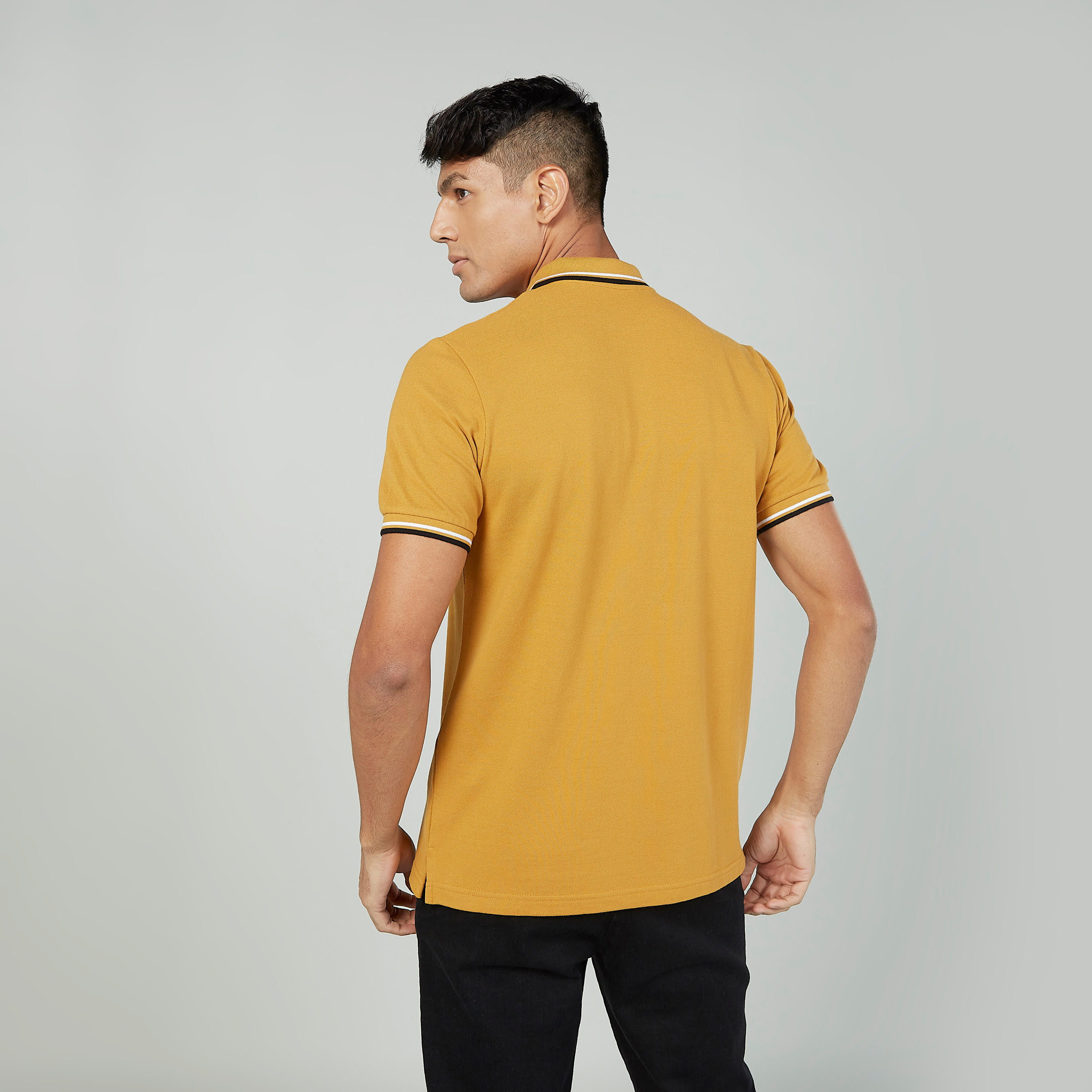تيشيرت بولو بارز الملمس بأكمام قصيرة-men-clothing-tshirtsandpolos-polos-image-4