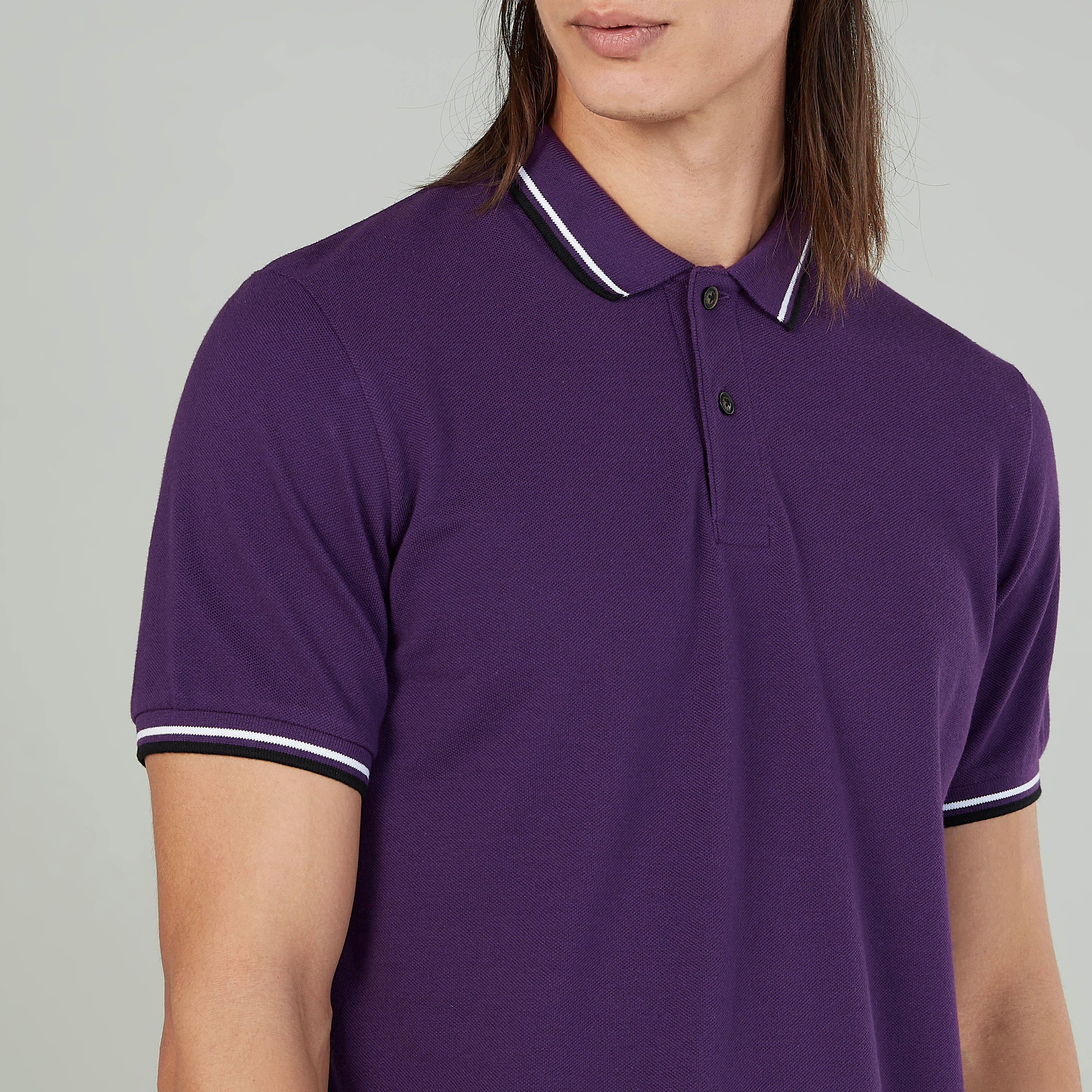 تيشيرت بولو بارز الملمس بأكمام قصيرة-men-clothing-tshirtsandpolos-polos-image-3