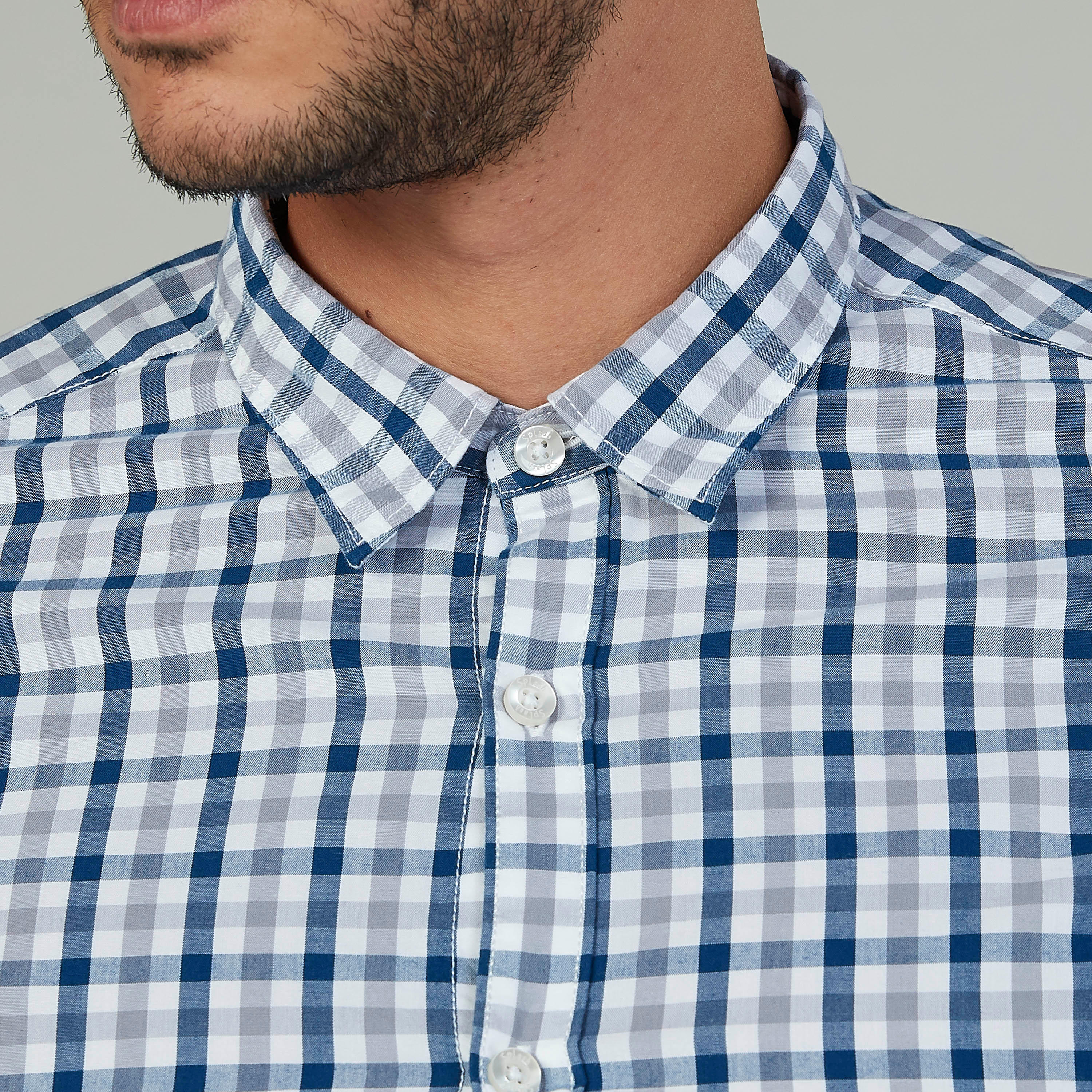 قميص مستدام كاروهات بياقة عادية وأكمام طويلة-men-clothing-shirts-image-5