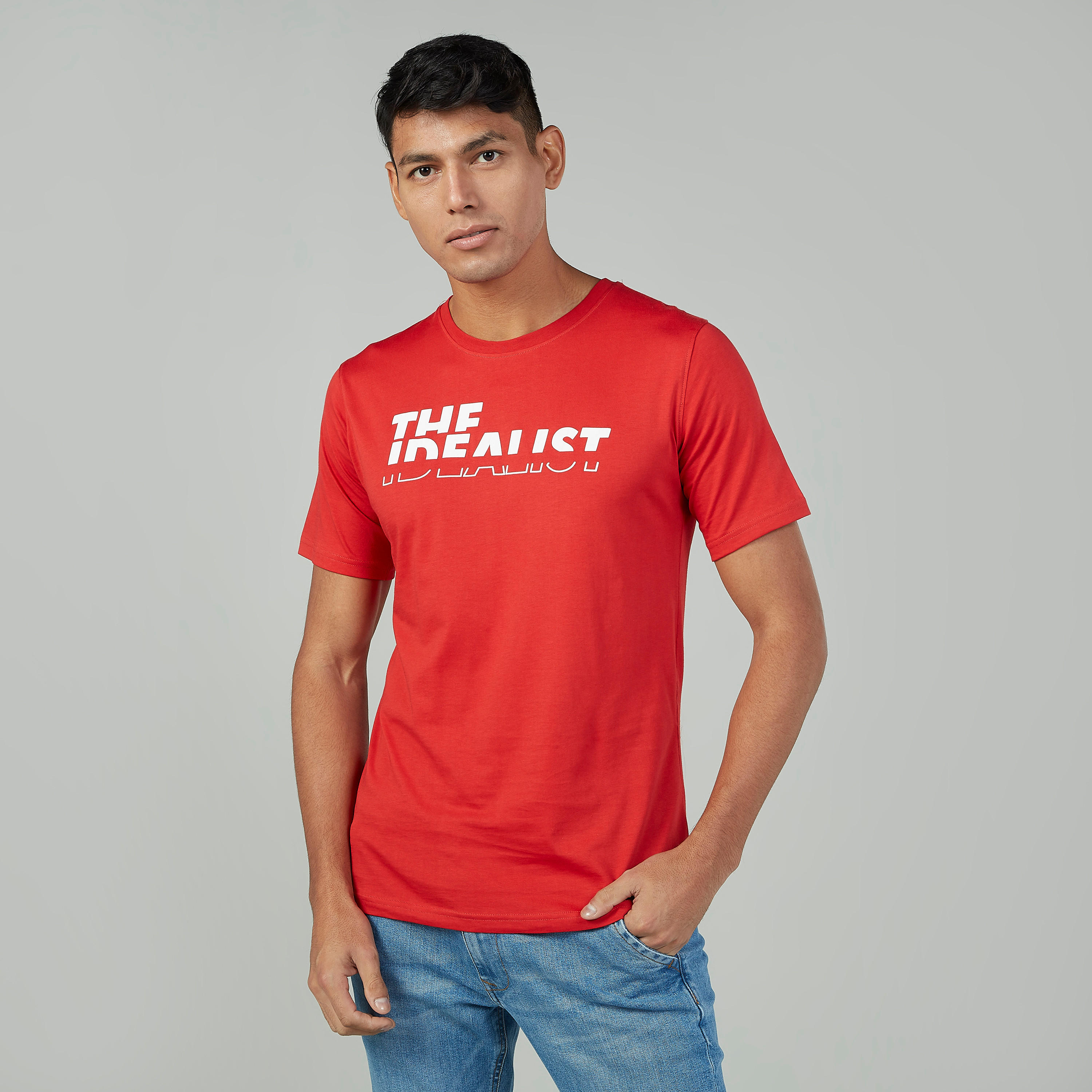 تيشيرت سليم بياقة ضيّقة وأكمام قصيرة وطبعات-men-clothing-tshirtsandpolos-tshirts-image-1