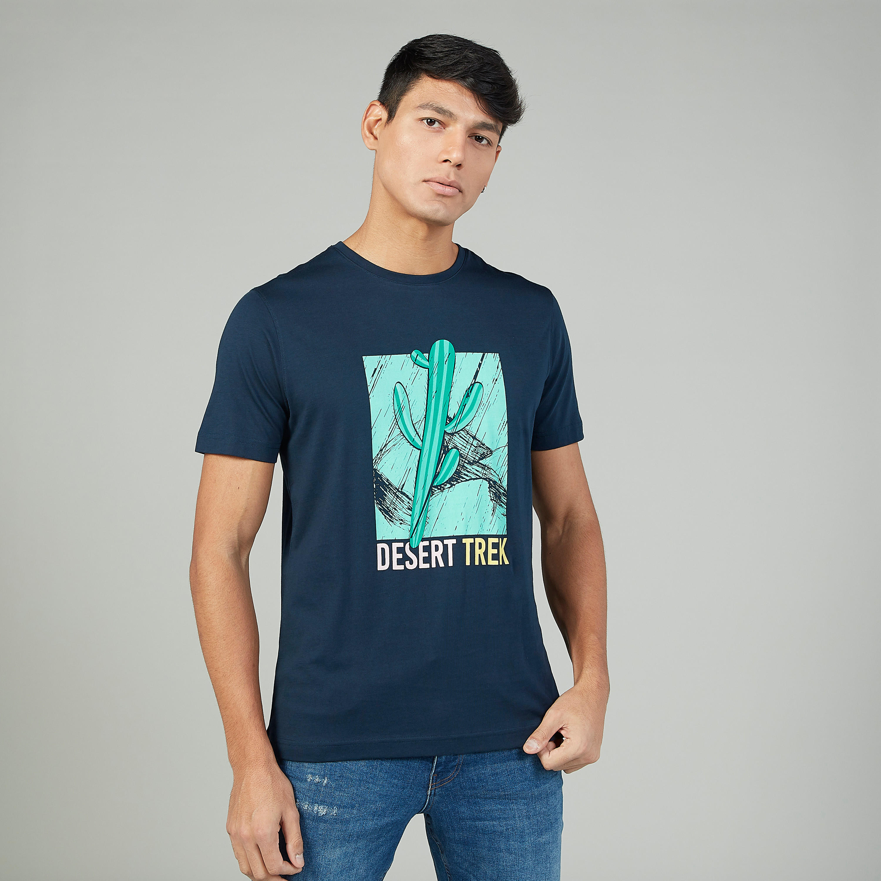 بنطلون مستدام بقصة سكيني بخصر متوسط الإرتفاع بتفاصيل شريط-men-clothing-tshirtsandpolos-tshirts-image-1