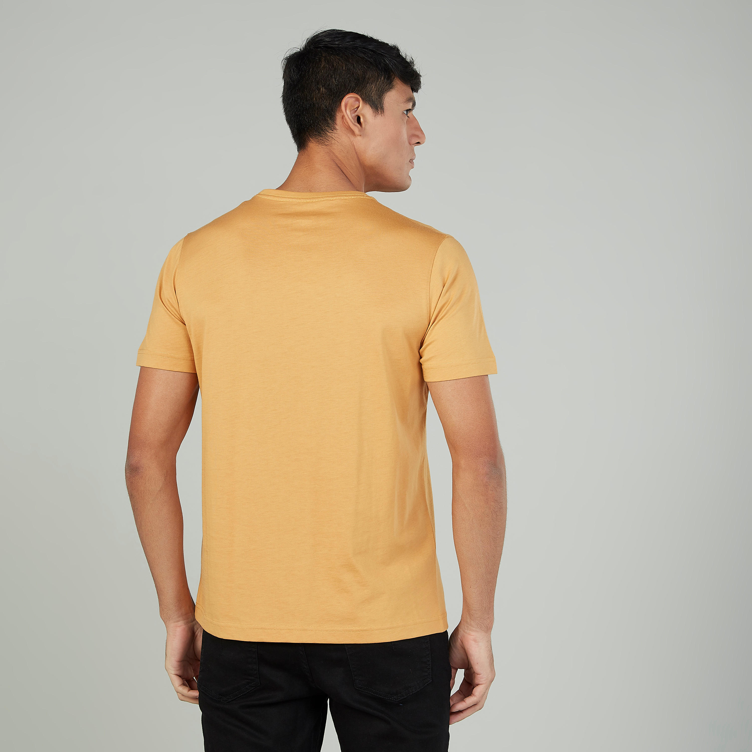 فستان قميص مستدام سادة متوسط الطول بأكمام 3/4 -men-clothing-tshirtsandpolos-tshirts-image-4