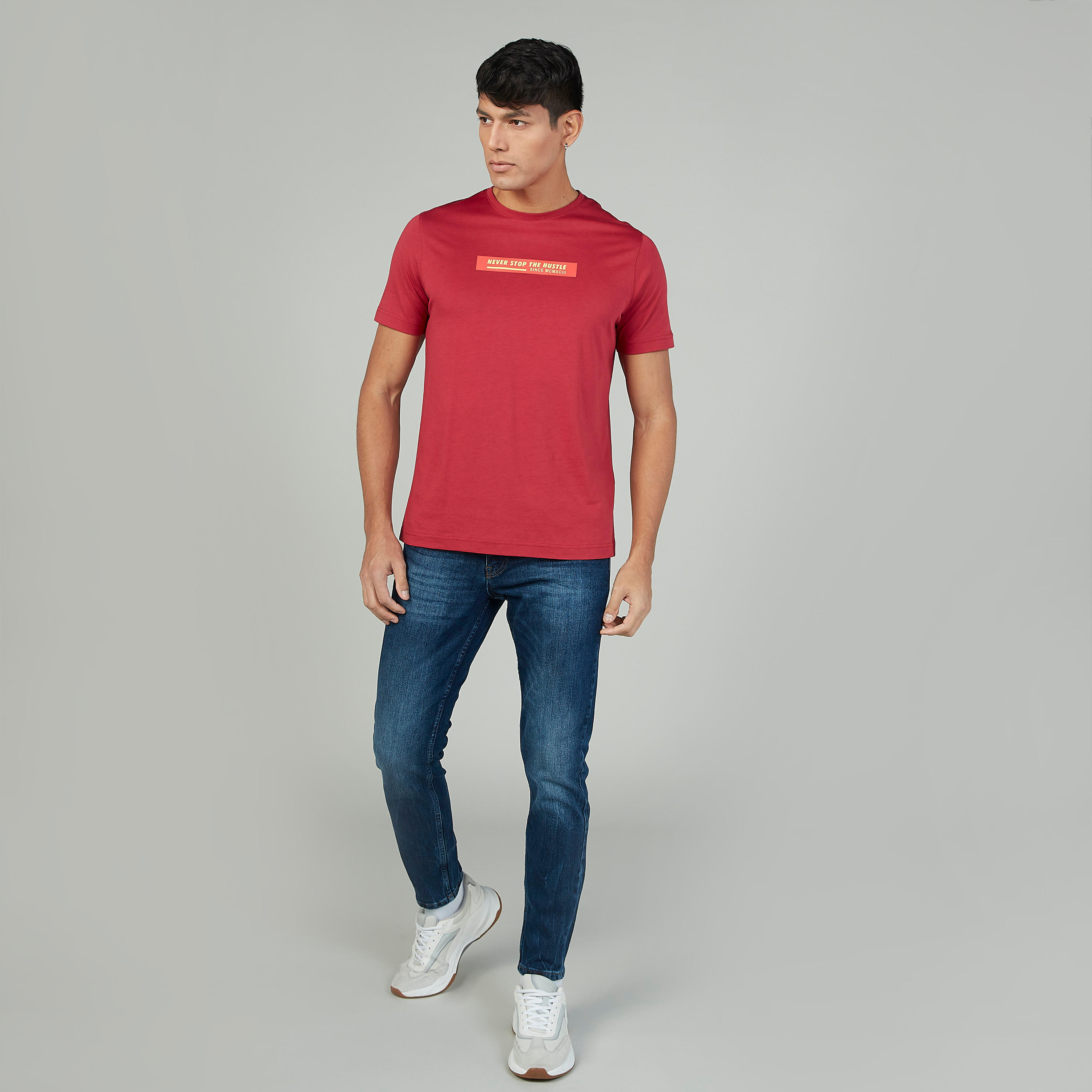 فستان قميص مستدام سادة متوسط الطول بأكمام 3/4 -men-clothing-tshirtsandpolos-tshirts-image-2