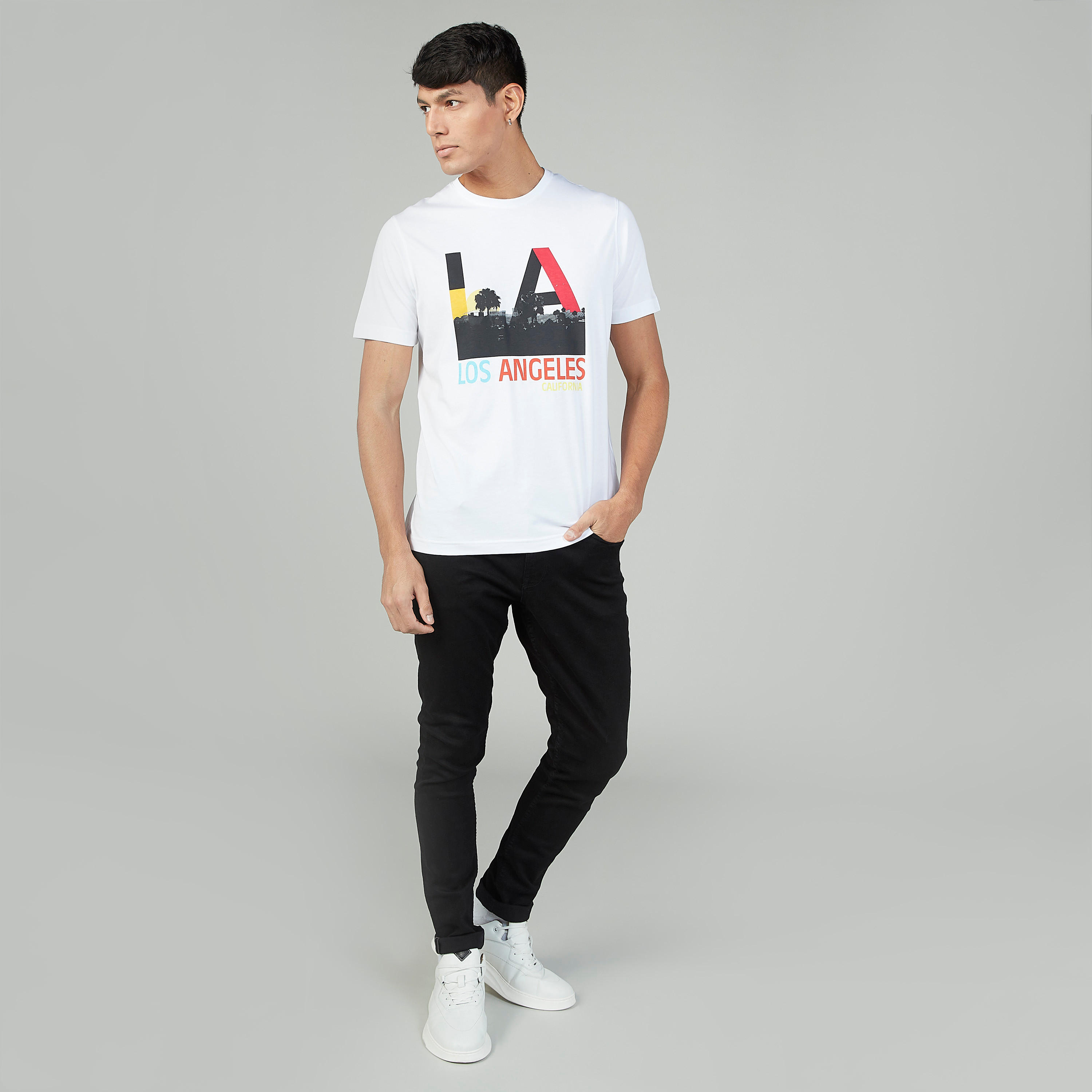 فستان قميص مستدام سادة متوسط الطول بأكمام 3/4 -men-clothing-tshirtsandpolos-tshirts-image-2