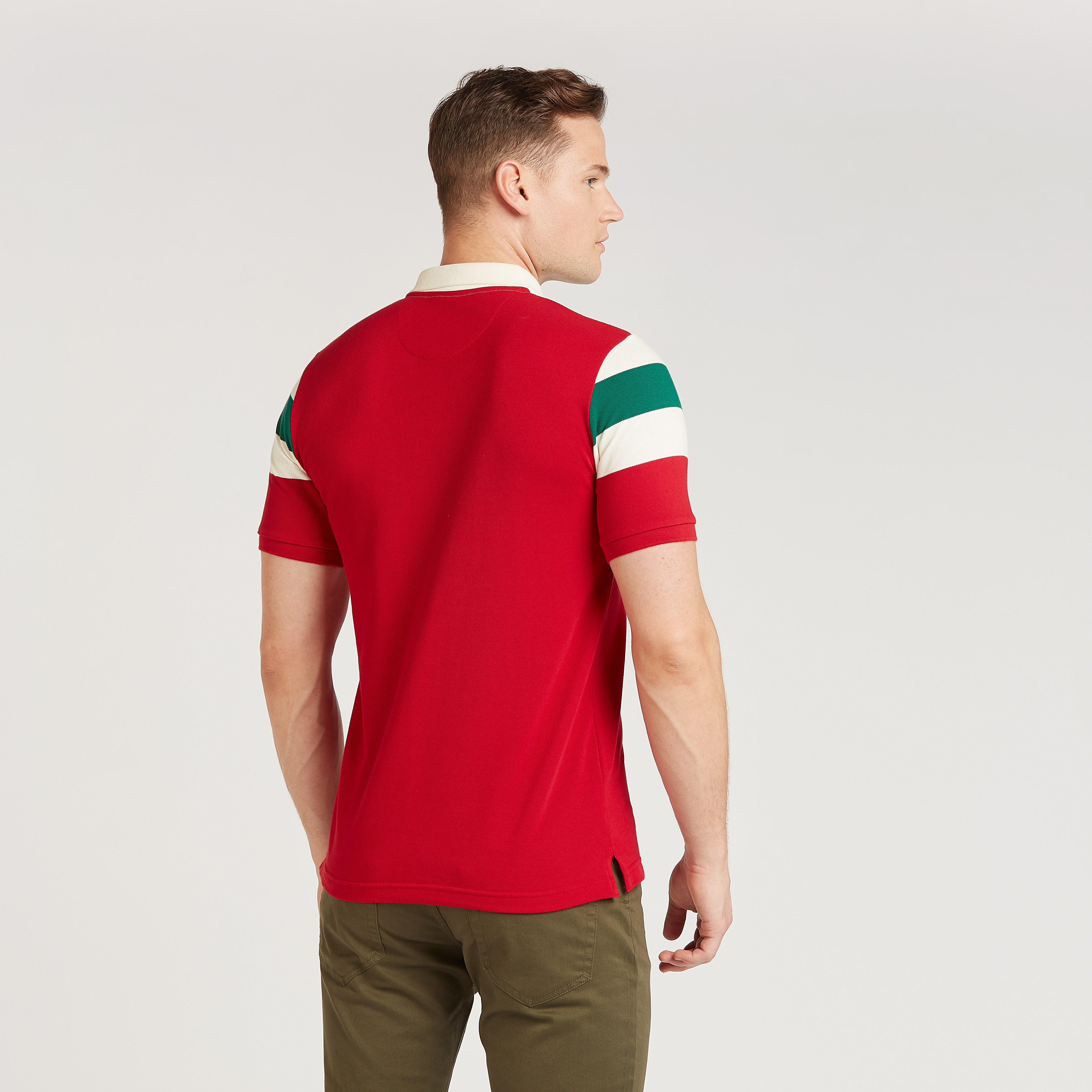 تيشيرت بولو سليم مخطط بقصة سليم بأكمام قصيرة-men-clothing-tshirtsandpolos-polos-image-4