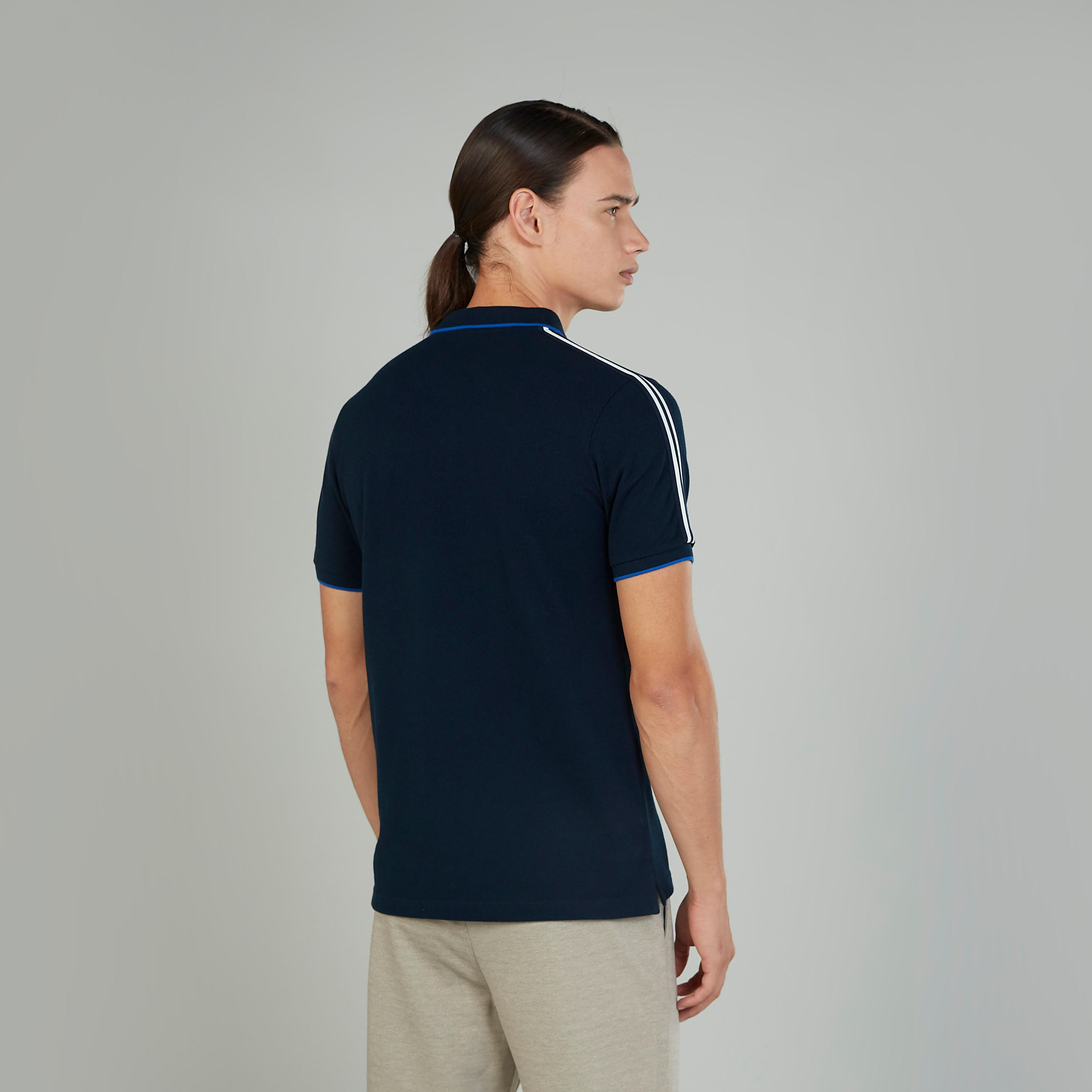 تيشيرت سليم بولو سادة بأكمام قصيرة-men-clothing-tshirtsandpolos-polos-image-4
