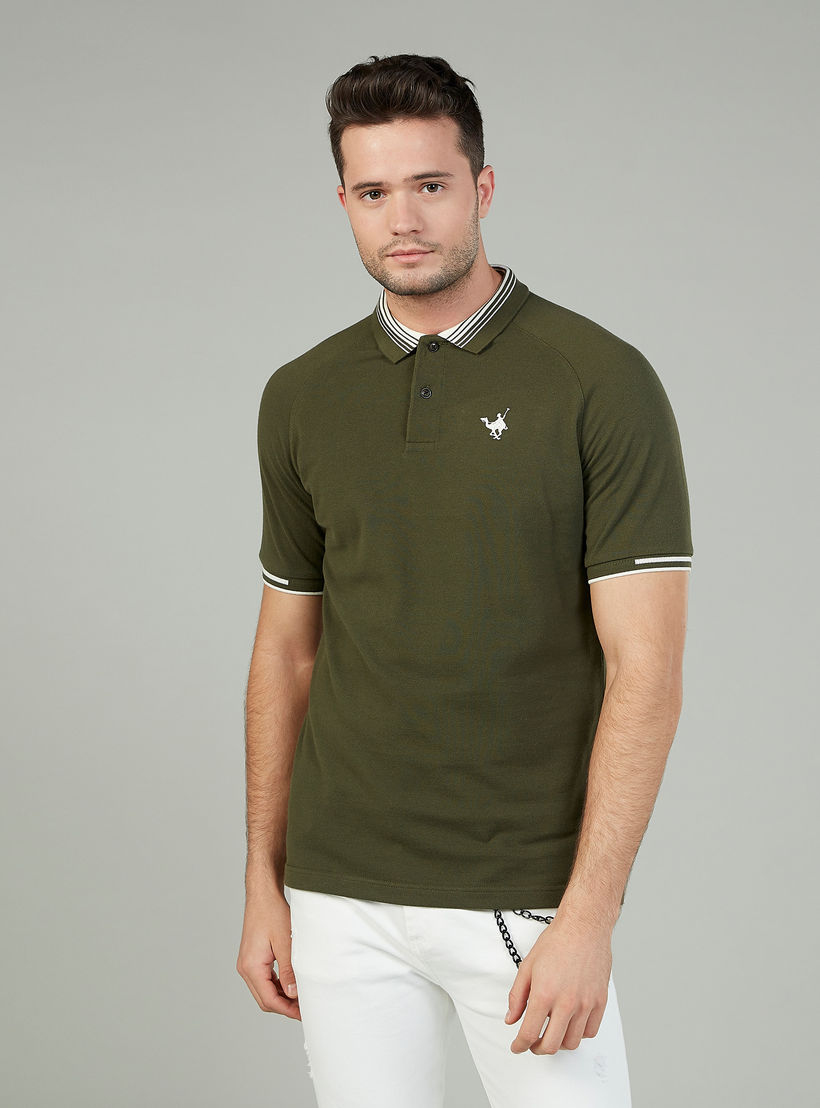 تيشيرت سليم بارز الملمس سليم بأكمام قصيرة-men-clothing-tshirtsandpolos-polos-image-5