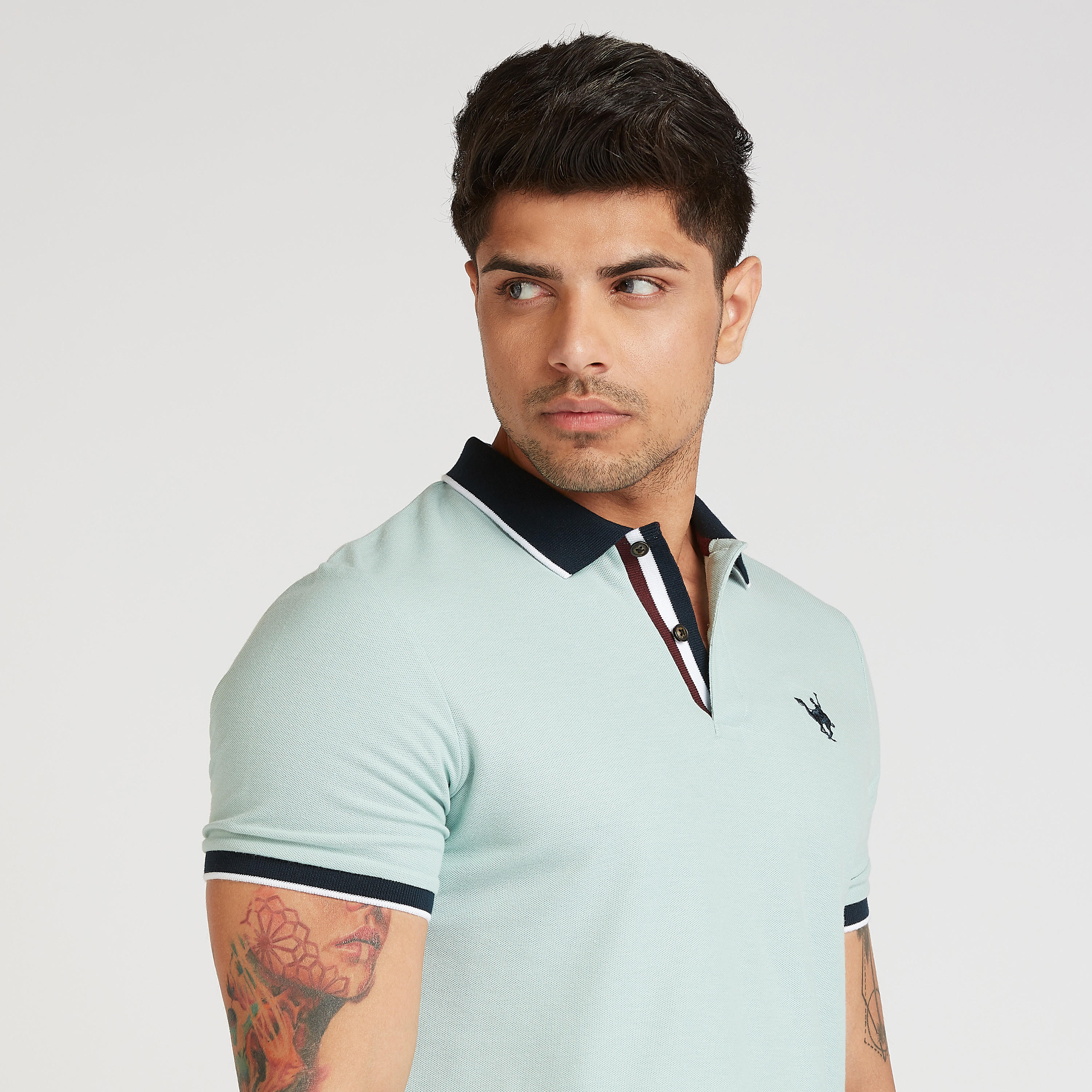 تيشيرت بولو بقصة سليم بارز الملمس بأكمام قصيرة-men-clothing-tshirtsandpolos-polos-image-9