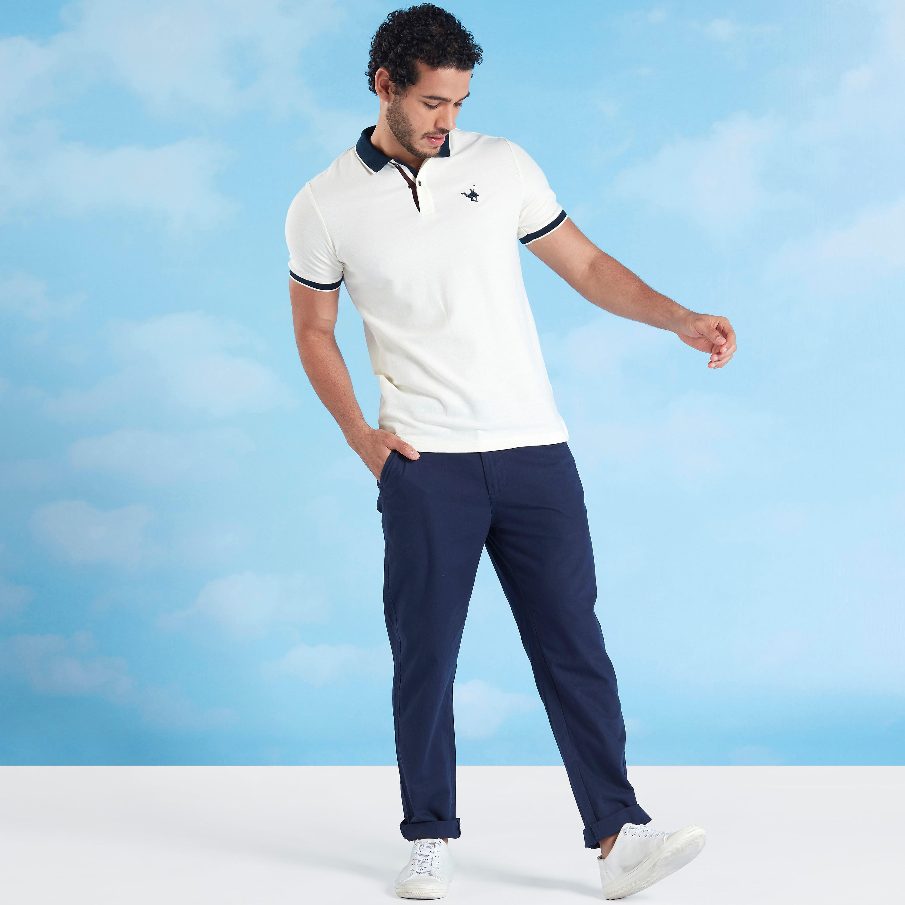 تيشيرت بولو بقصة سليم بارز الملمس بأكمام قصيرة-men-clothing-tshirtsandpolos-polos-image-18