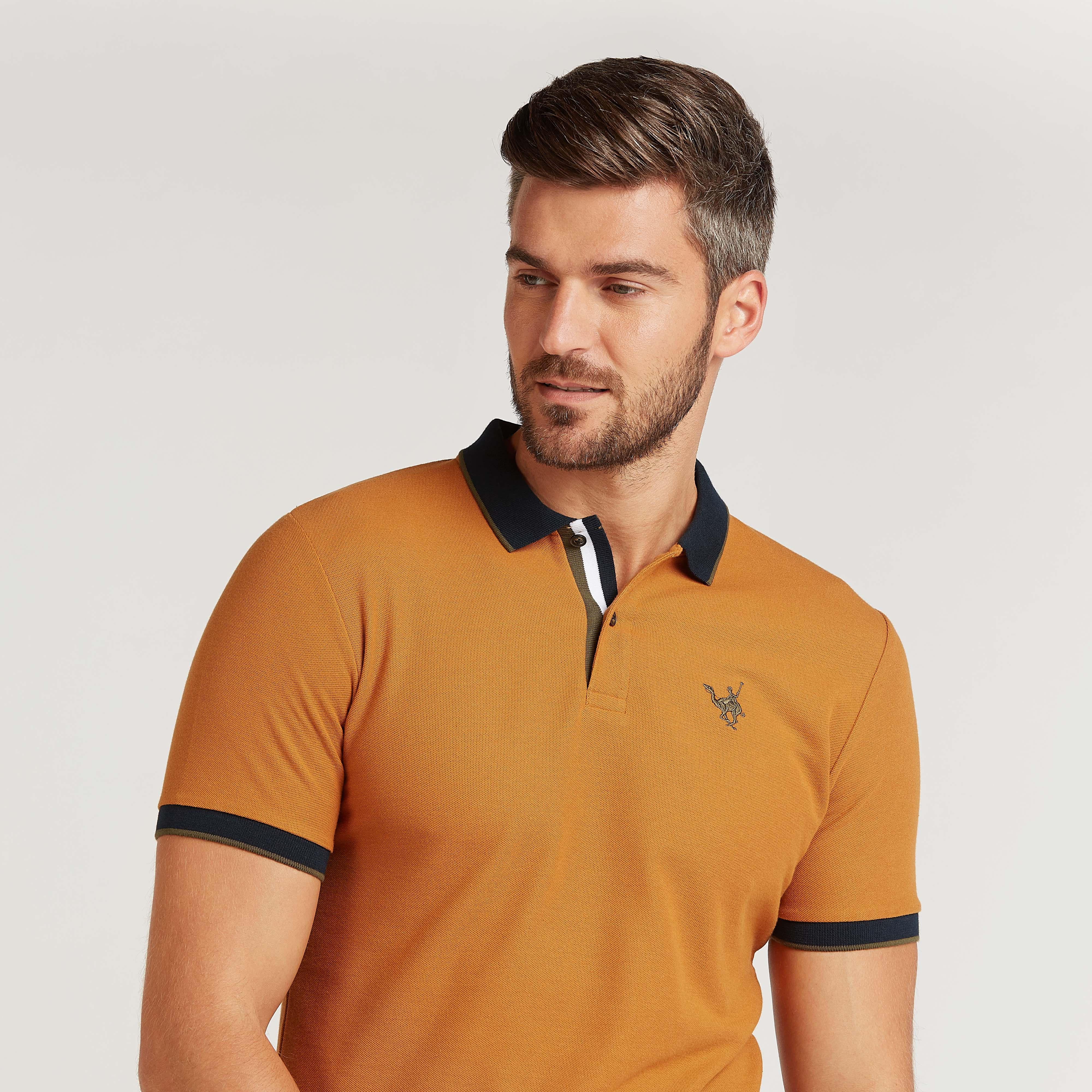 تيشيرت بولو بقصة سليم بارز الملمس بأكمام قصيرة-men-clothing-tshirtsandpolos-polos-image-14