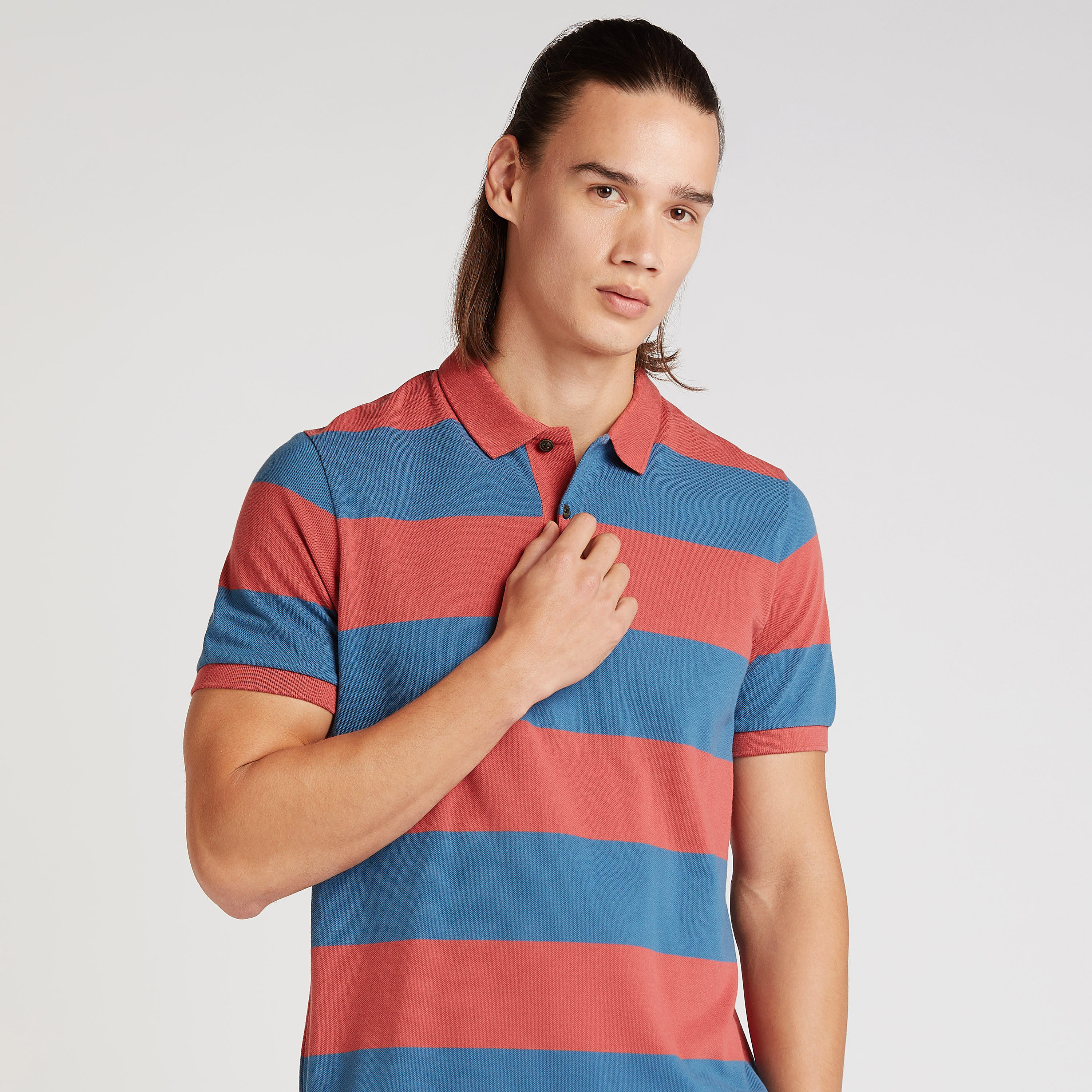 تيشيرت بولو سليم بأكمام قصيرة-men-clothing-tshirtsandpolos-polos-image-3
