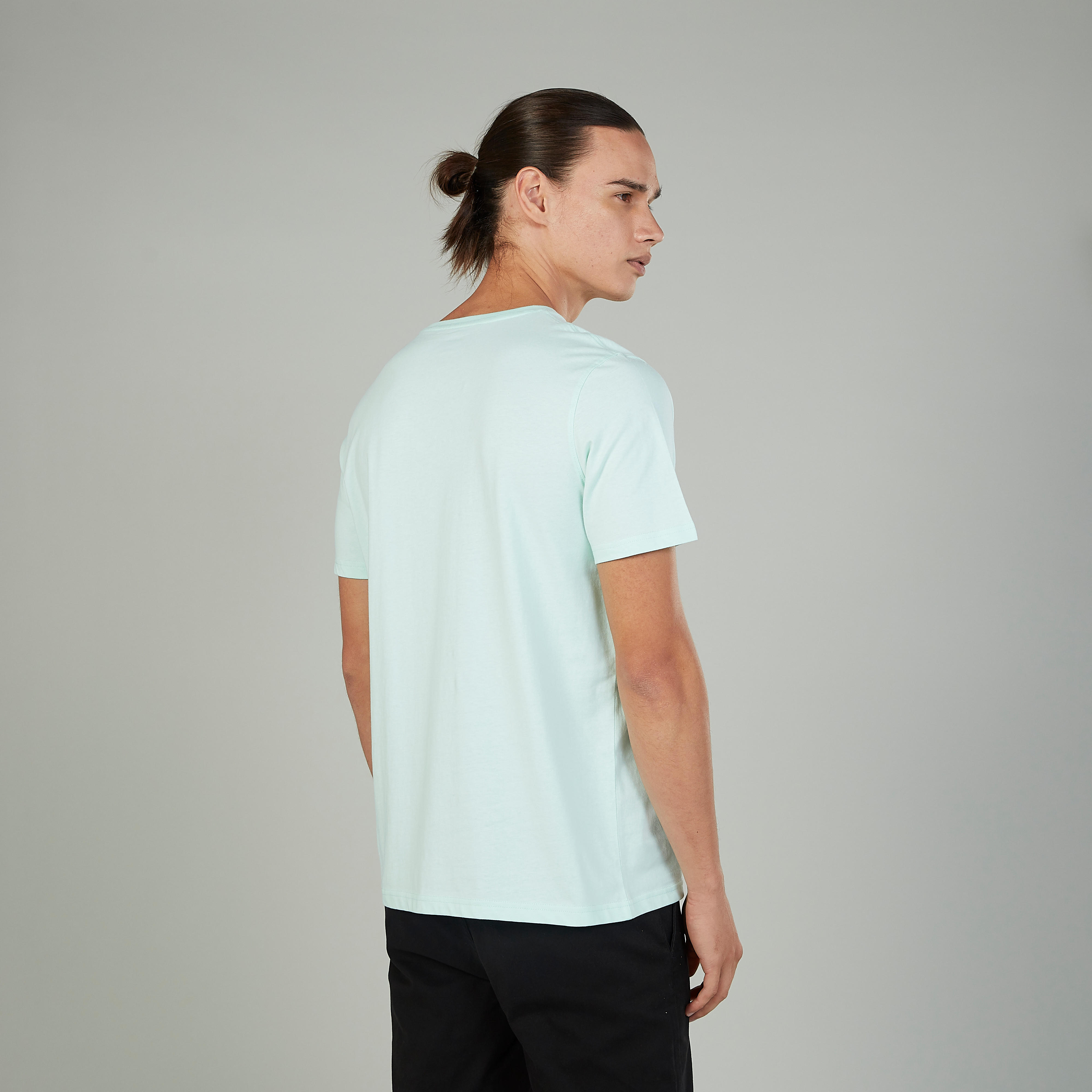 Solid T-shirt with Round Neck and Short Sleeves-men-clothing-tshirtsandpolos-tshirts-image-4