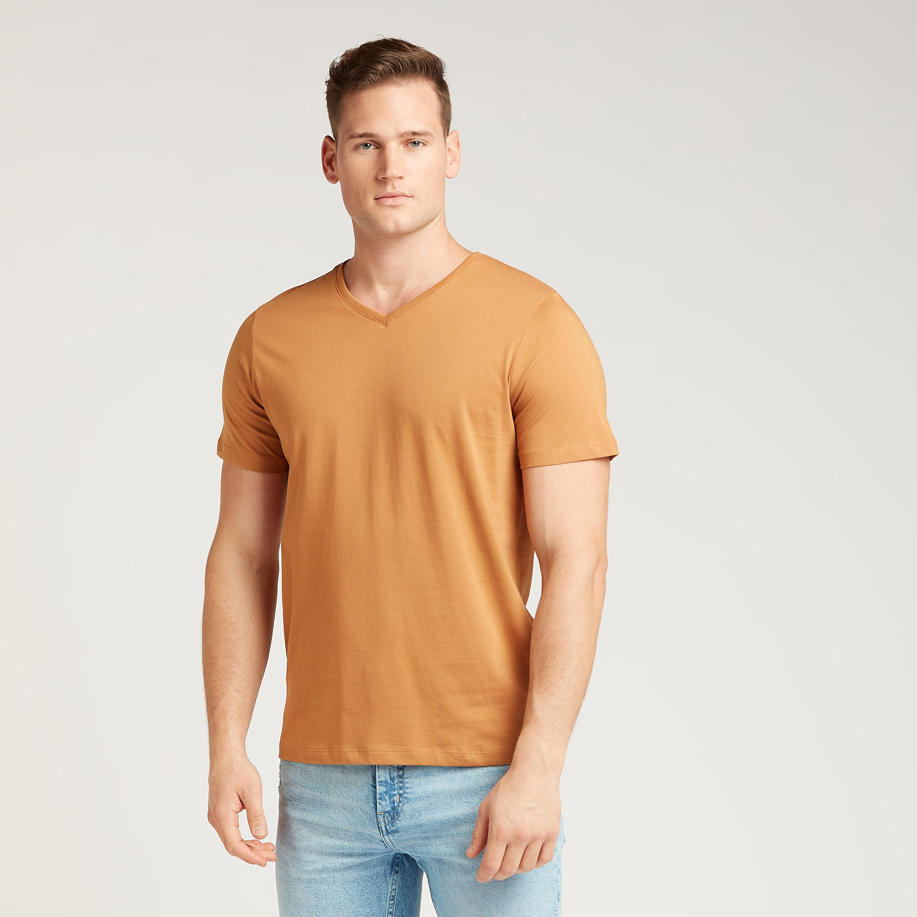 تيشيرت سادة بياقة V وأكمام قصيرة-men-clothing-tshirtsandpolos-tshirts-image-9