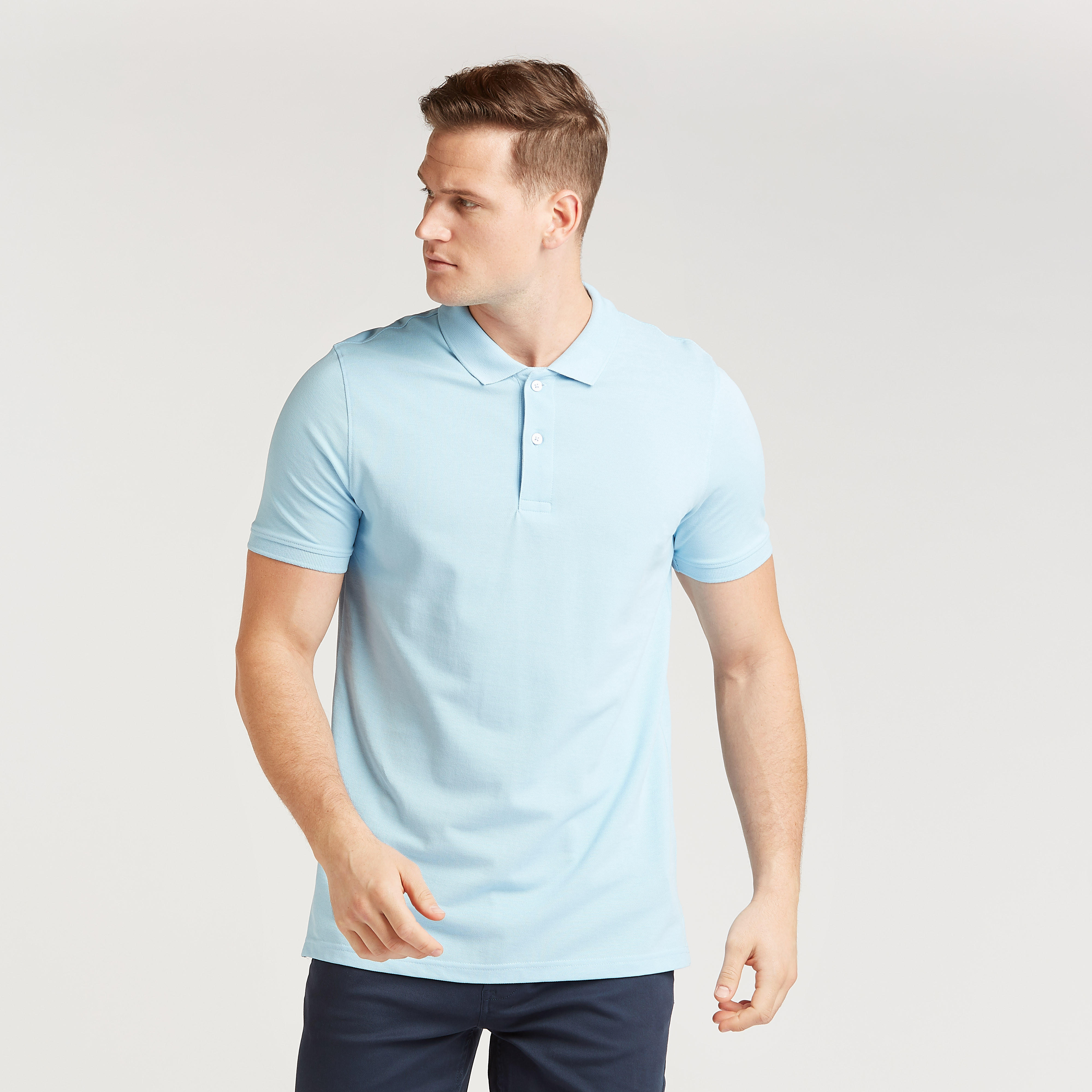تيشيرت بولو سادة بأكمام قصيرة-men-clothing-tshirtsandpolos-polos-image-6