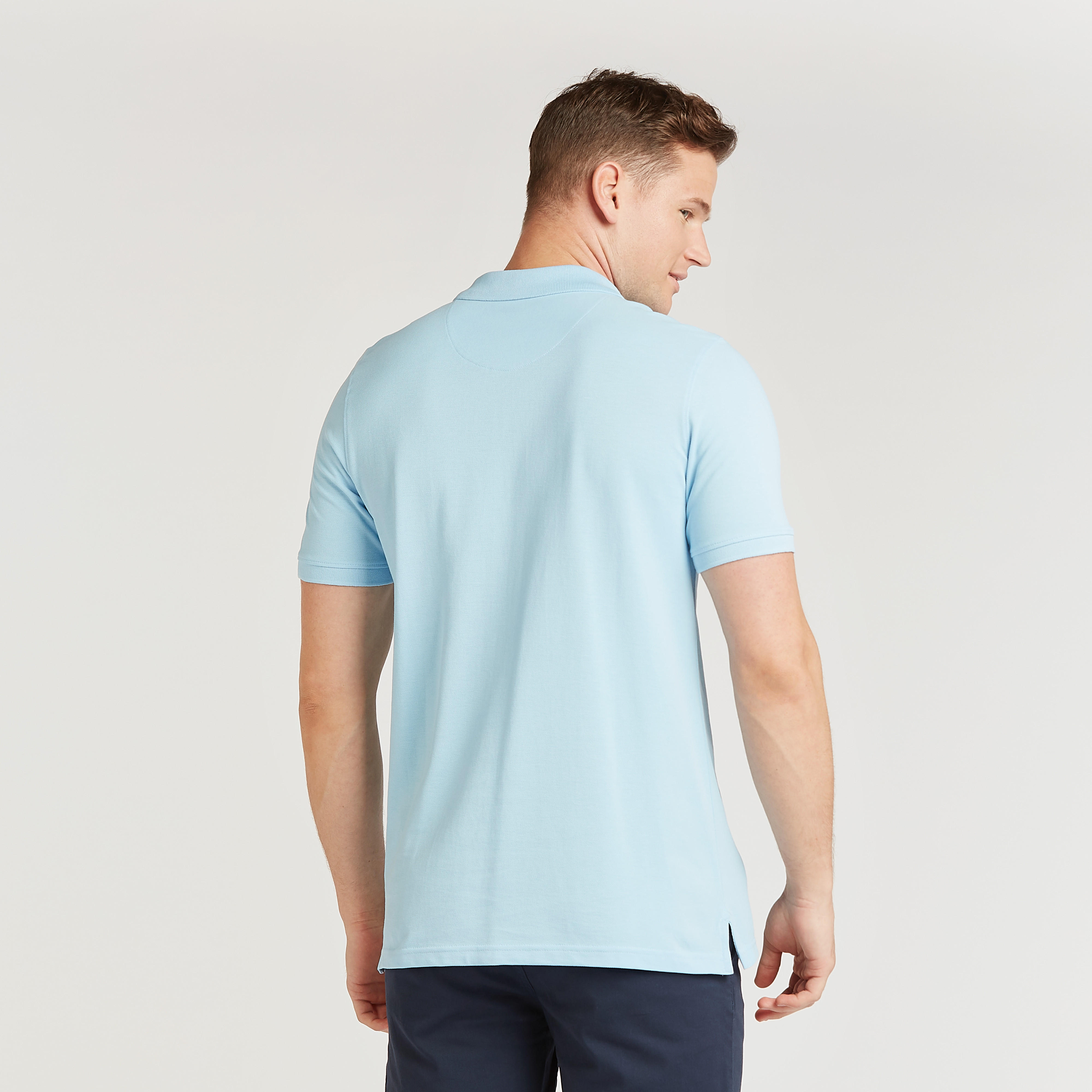 تيشيرت بولو سادة بأكمام قصيرة-men-clothing-tshirtsandpolos-polos-image-3