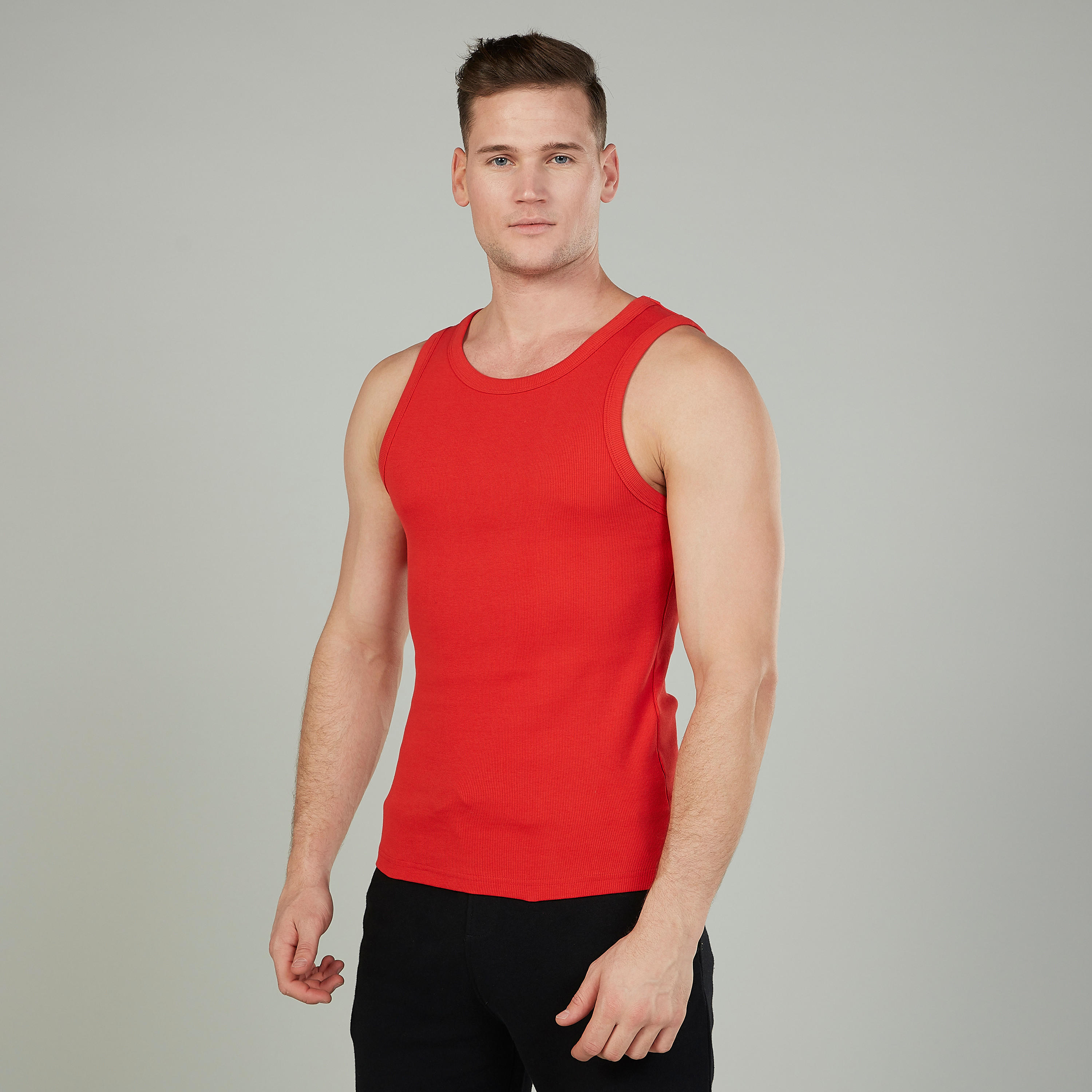 Solid Sleeveless Vest with Round Neck-men-clothing-tshirtsandpolos-vests-image-1