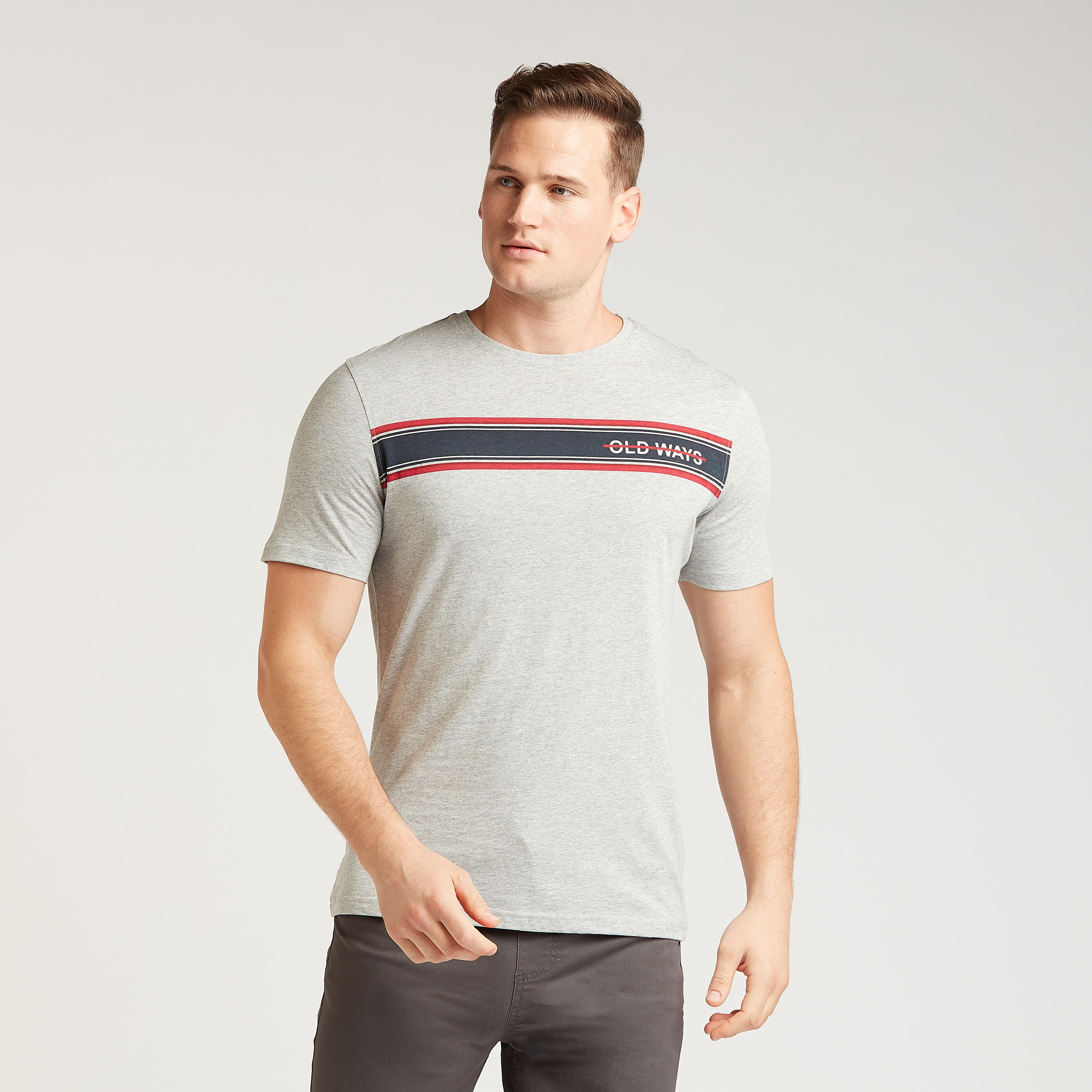 تيشيرت مستدام سليم بياقة ضيقة وأكمام قصيرة وطبعات-men-clothing-tshirtsandpolos-tshirts-image-1