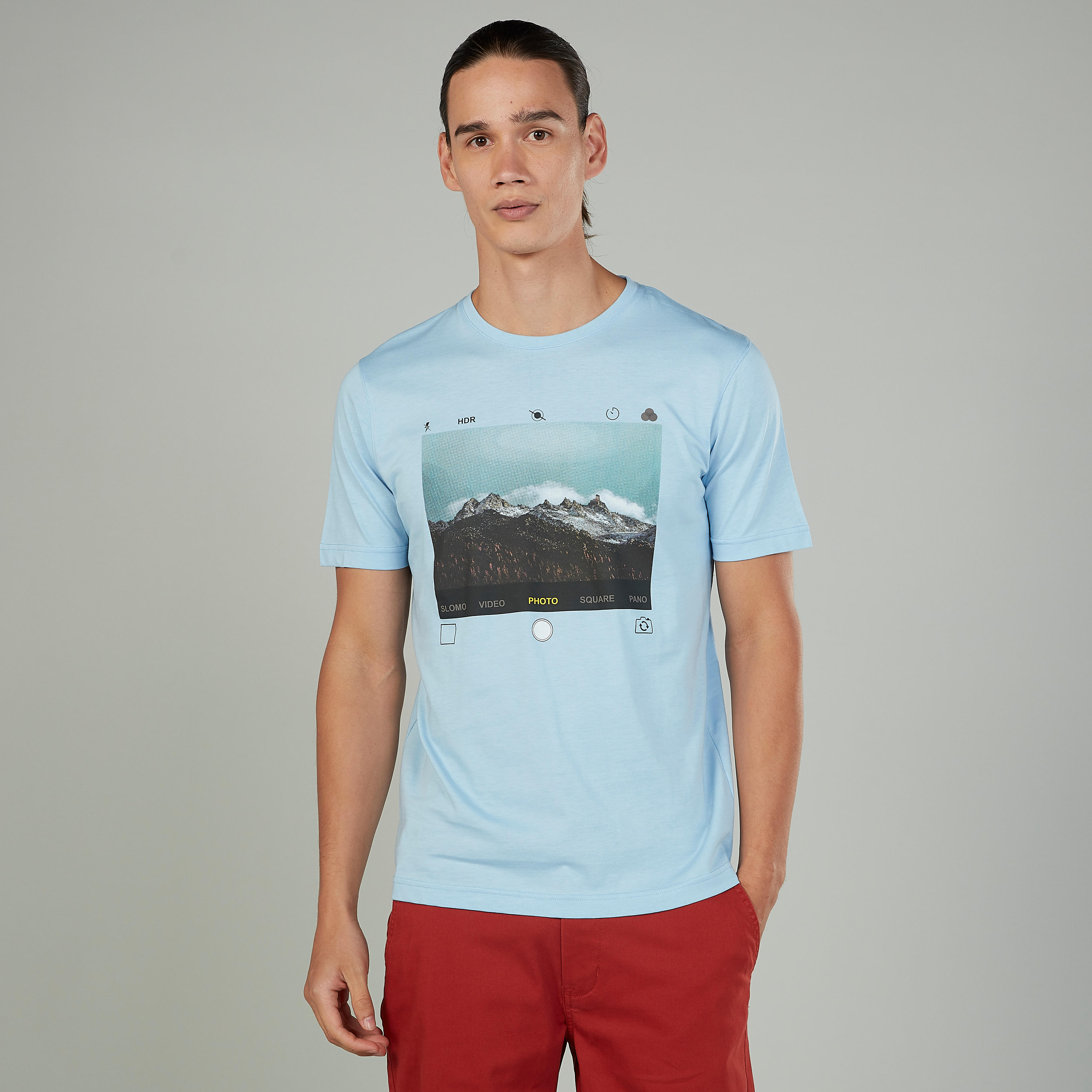 تيشيرت مستدام سليم بياقة ضيّقة وطبعات  -men-clothing-tshirtsandpolos-tshirts-image-1