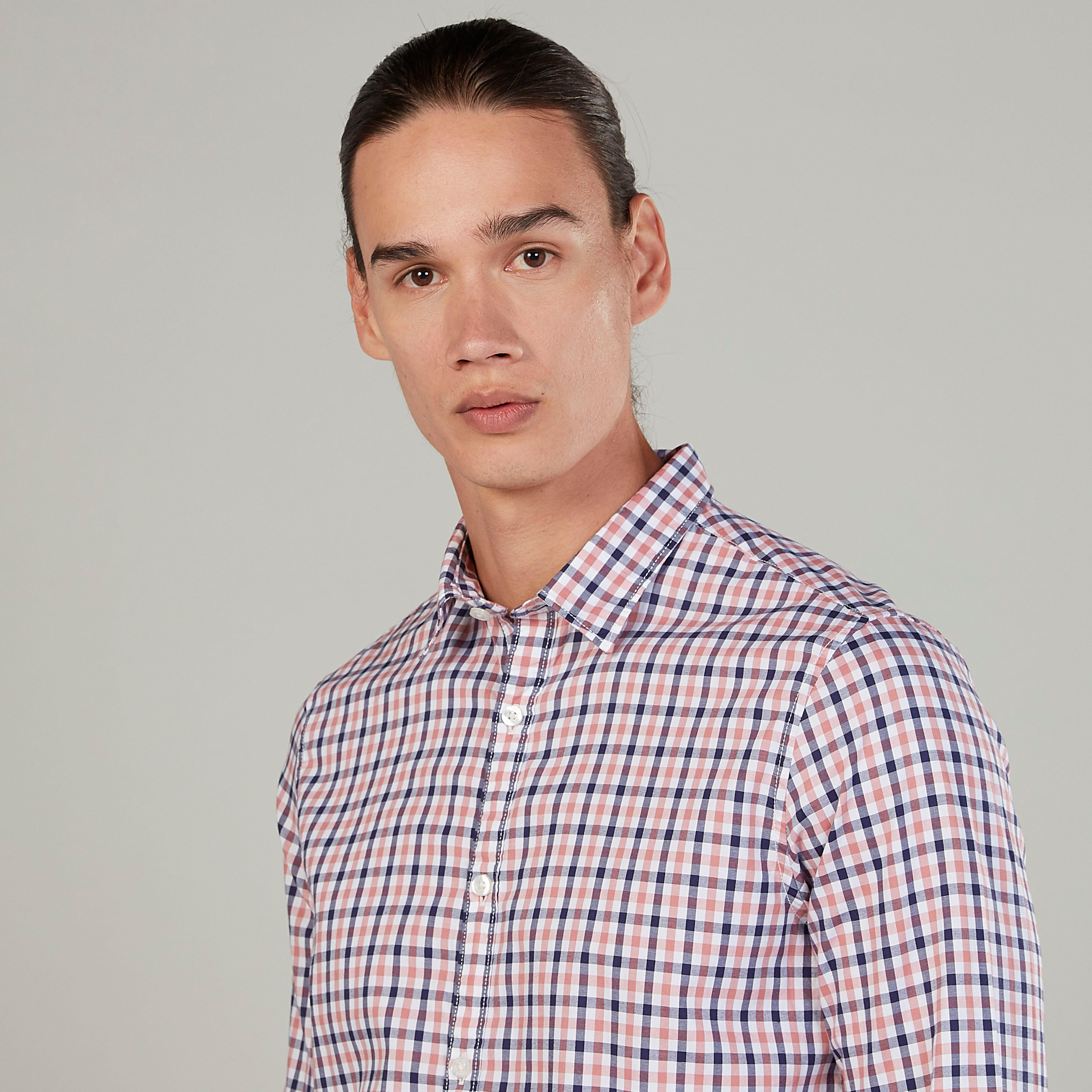 قميص مستدام سليم كاروهات بياقة عاديّة وأكمام طويلة-men-clothing-shirts-image-3
