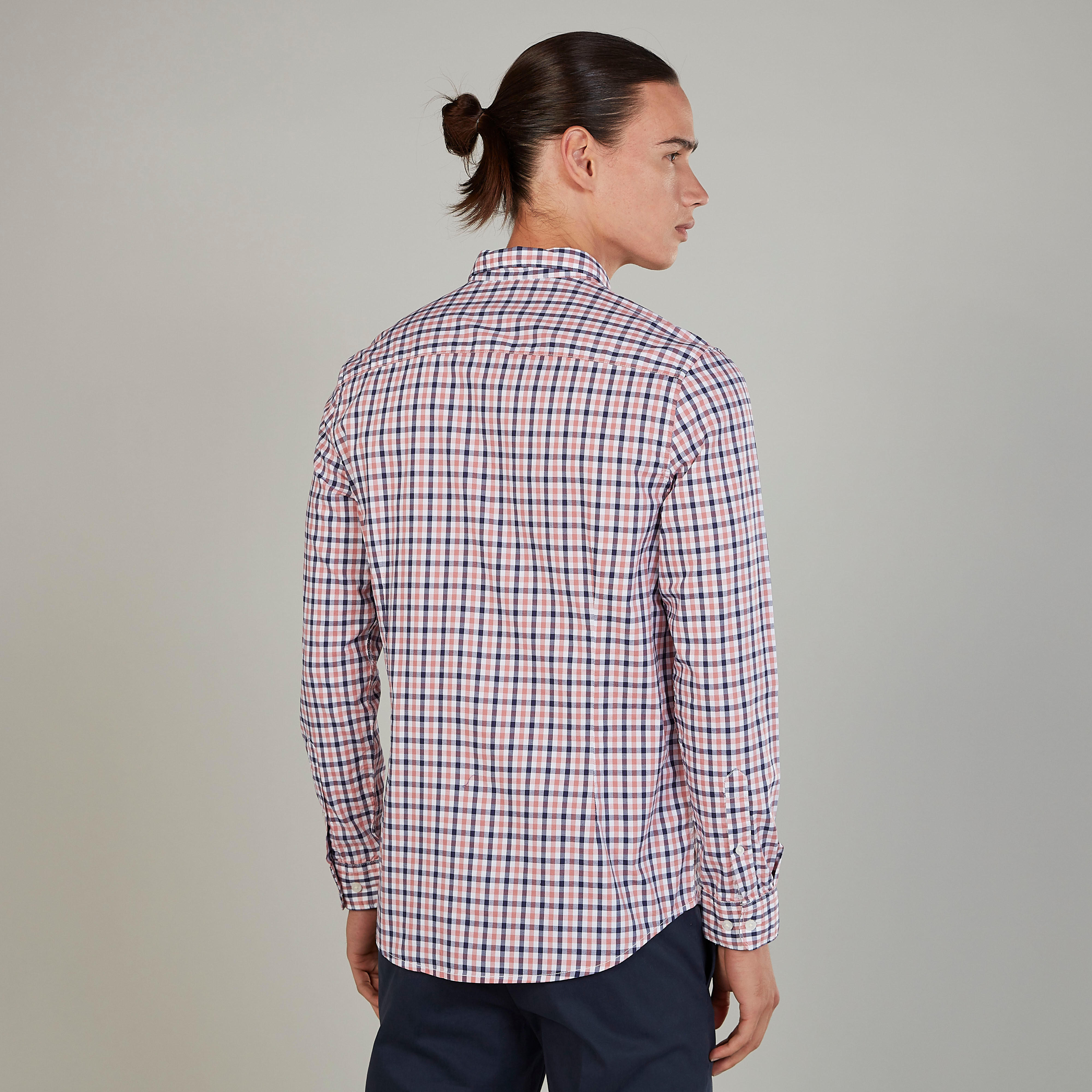 قميص مستدام سليم كاروهات بياقة عاديّة وأكمام طويلة-men-clothing-shirts-image-4