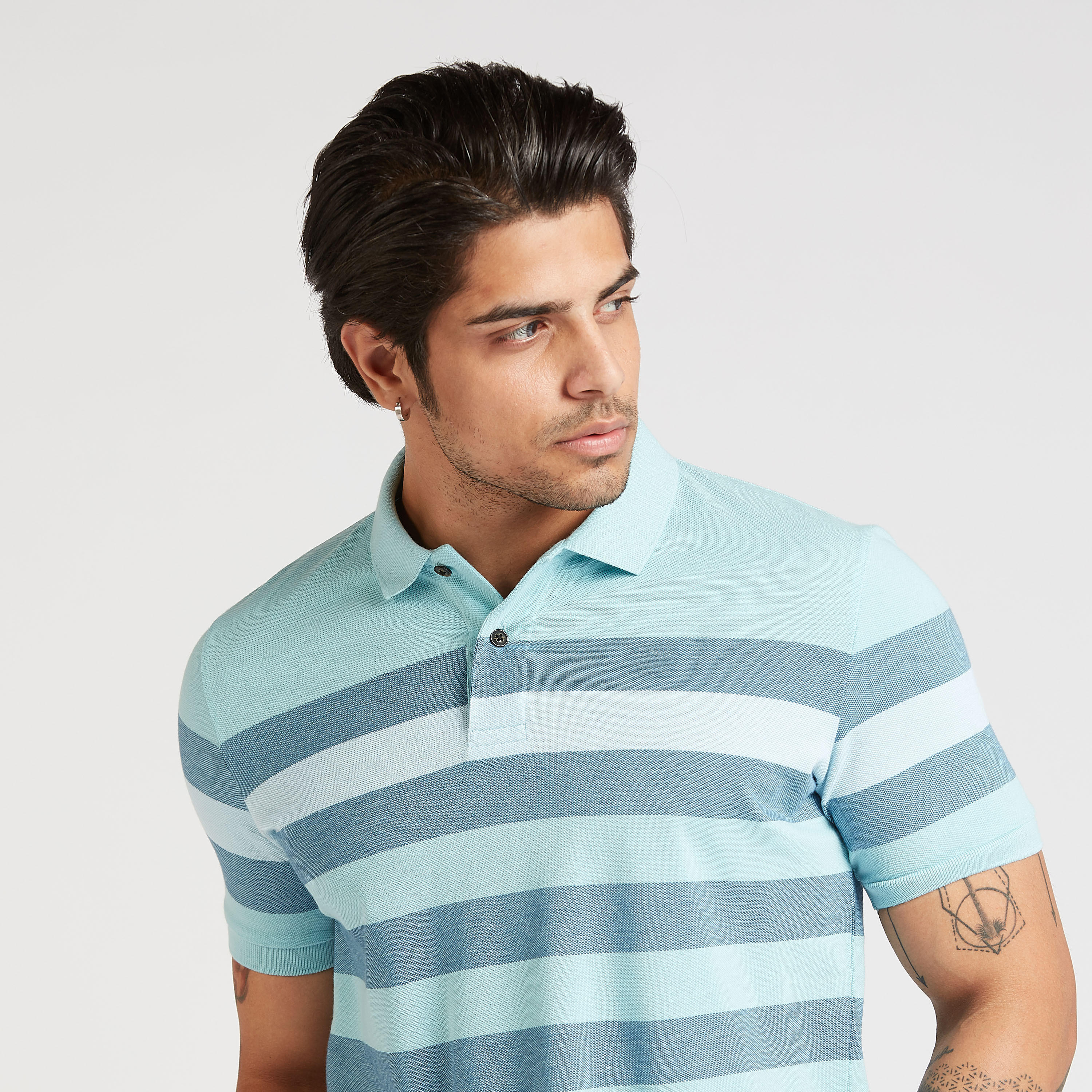 تيشيرت بولو مخطط بأكمام قصيرة-men-clothing-tshirtsandpolos-polos-image-3