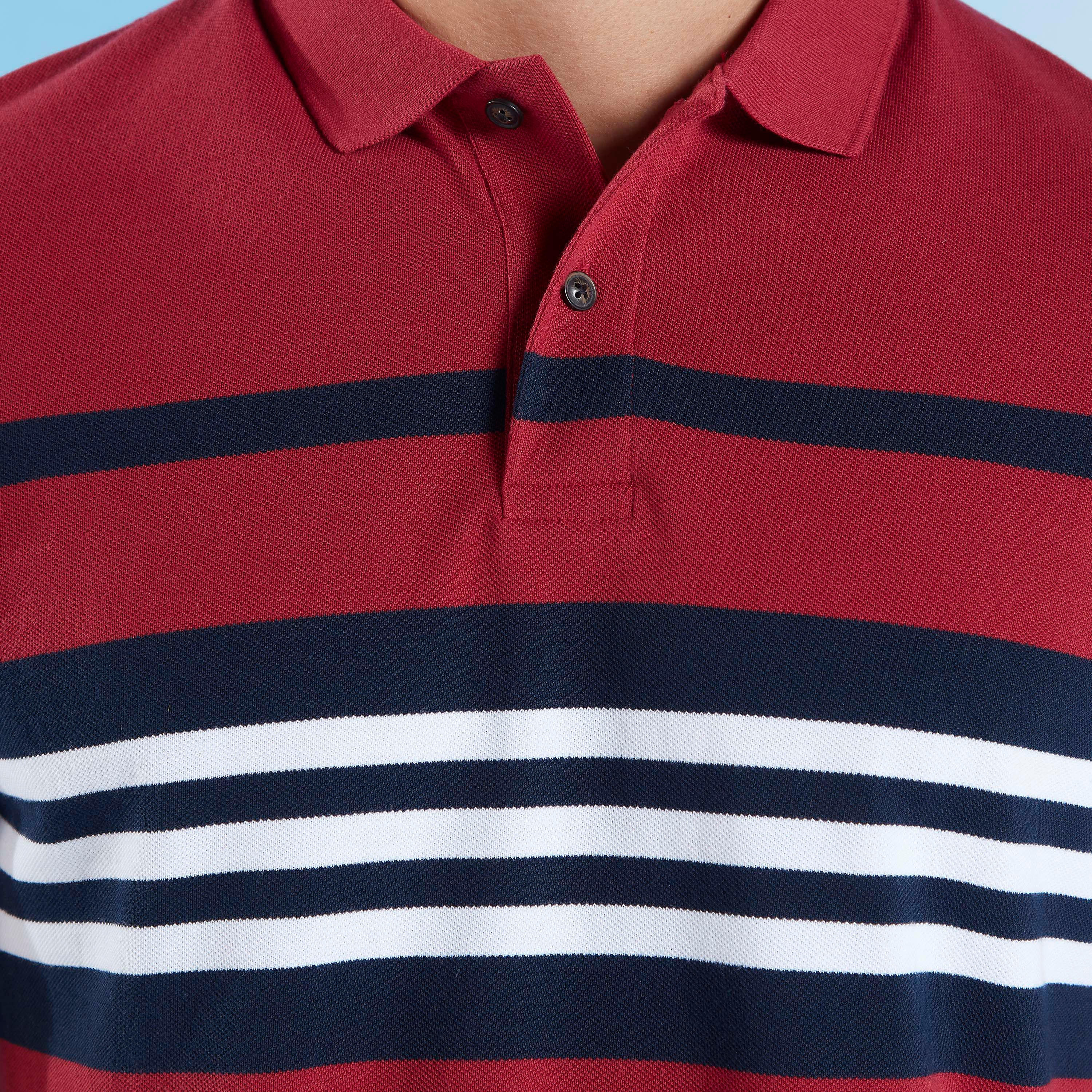 Striped Polo T-shirt with Short Sleeves-men-clothing-tshirtsandpolos-polos-image-3