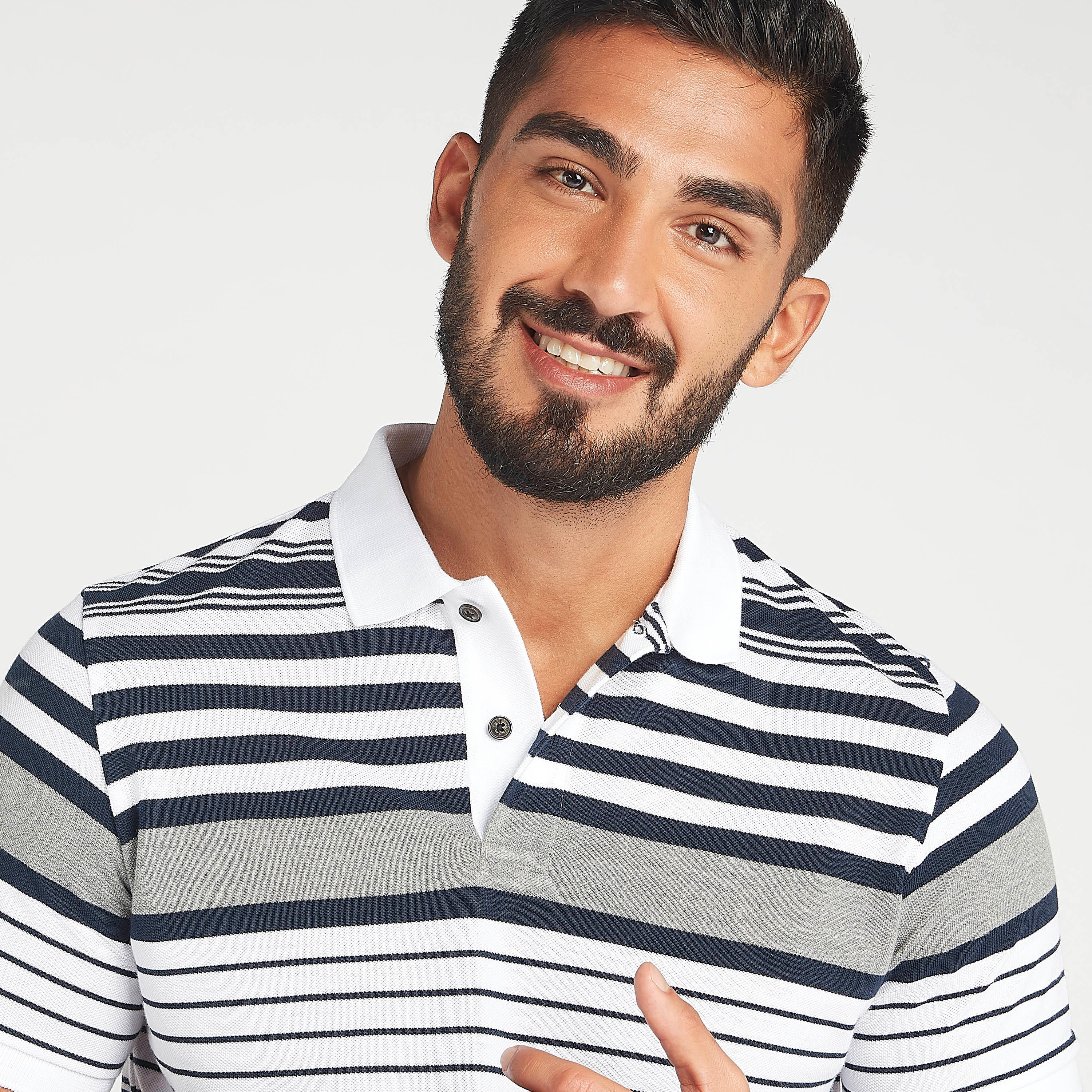 قميص بولو مخطط بأكمام قصيرة-men-clothing-tshirtsandpolos-polos-image-1