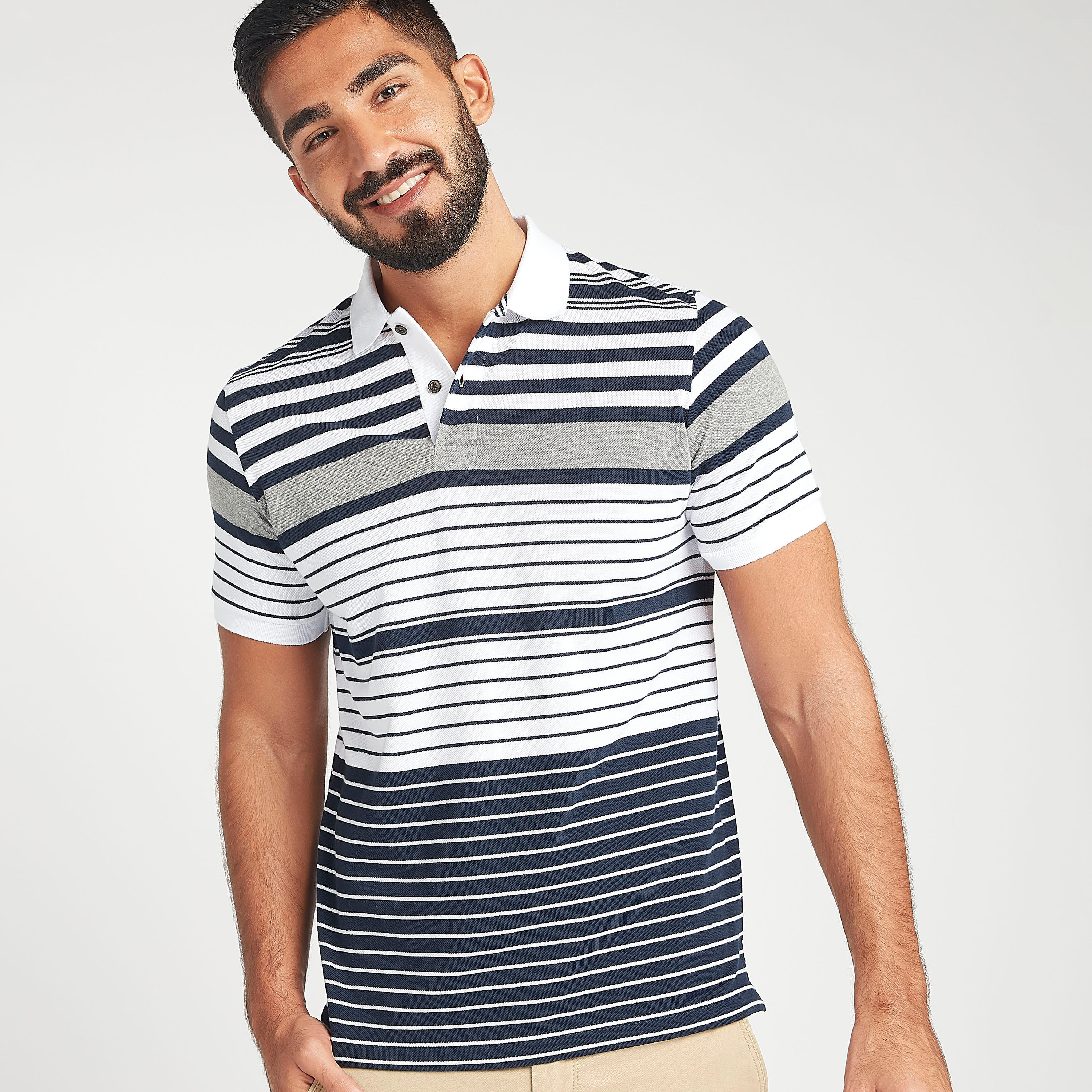 قميص بولو مخطط بأكمام قصيرة-men-clothing-tshirtsandpolos-polos-image-3