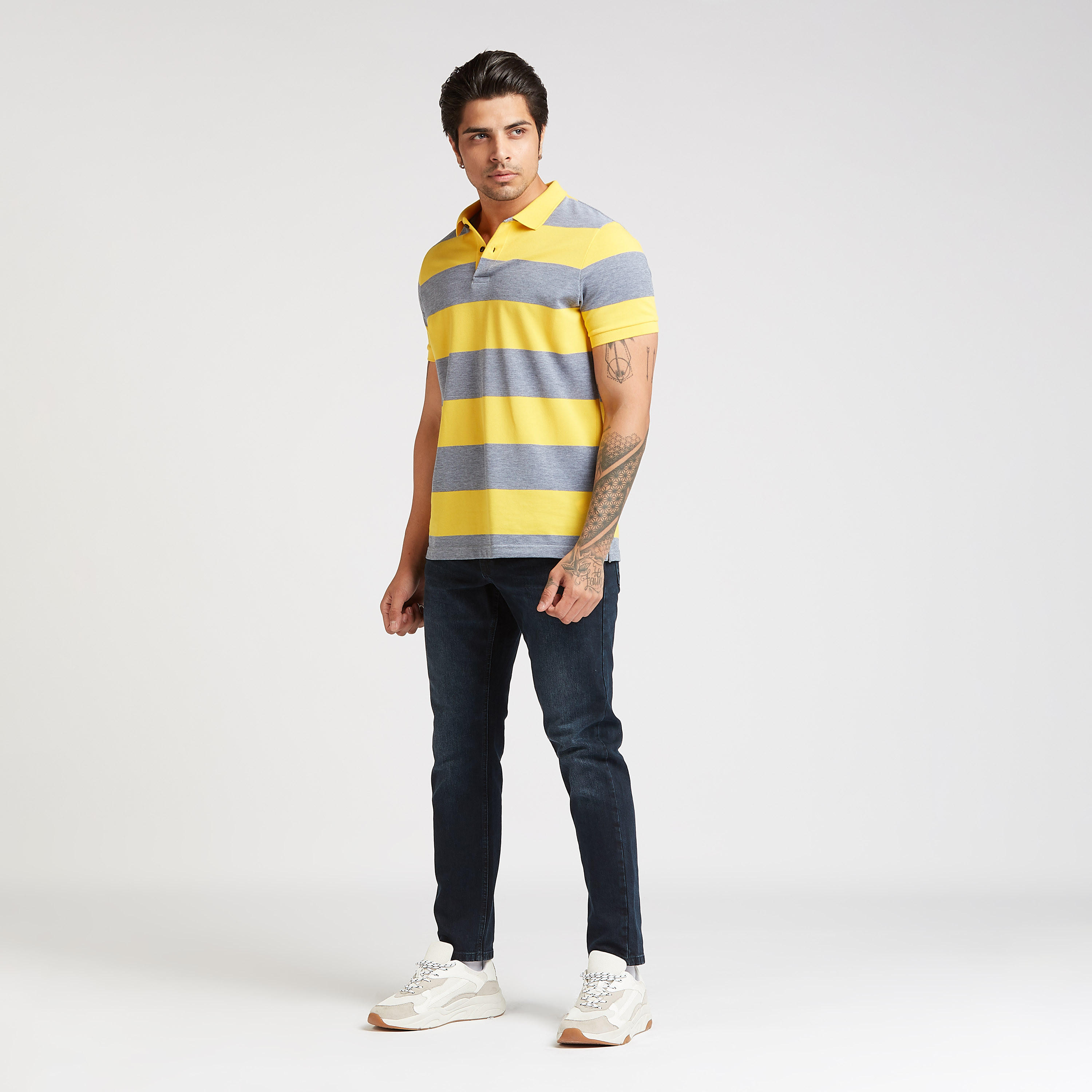 تيشيرت بولو مخطط بأكمام قصيرة-men-clothing-tshirtsandpolos-polos-image-2