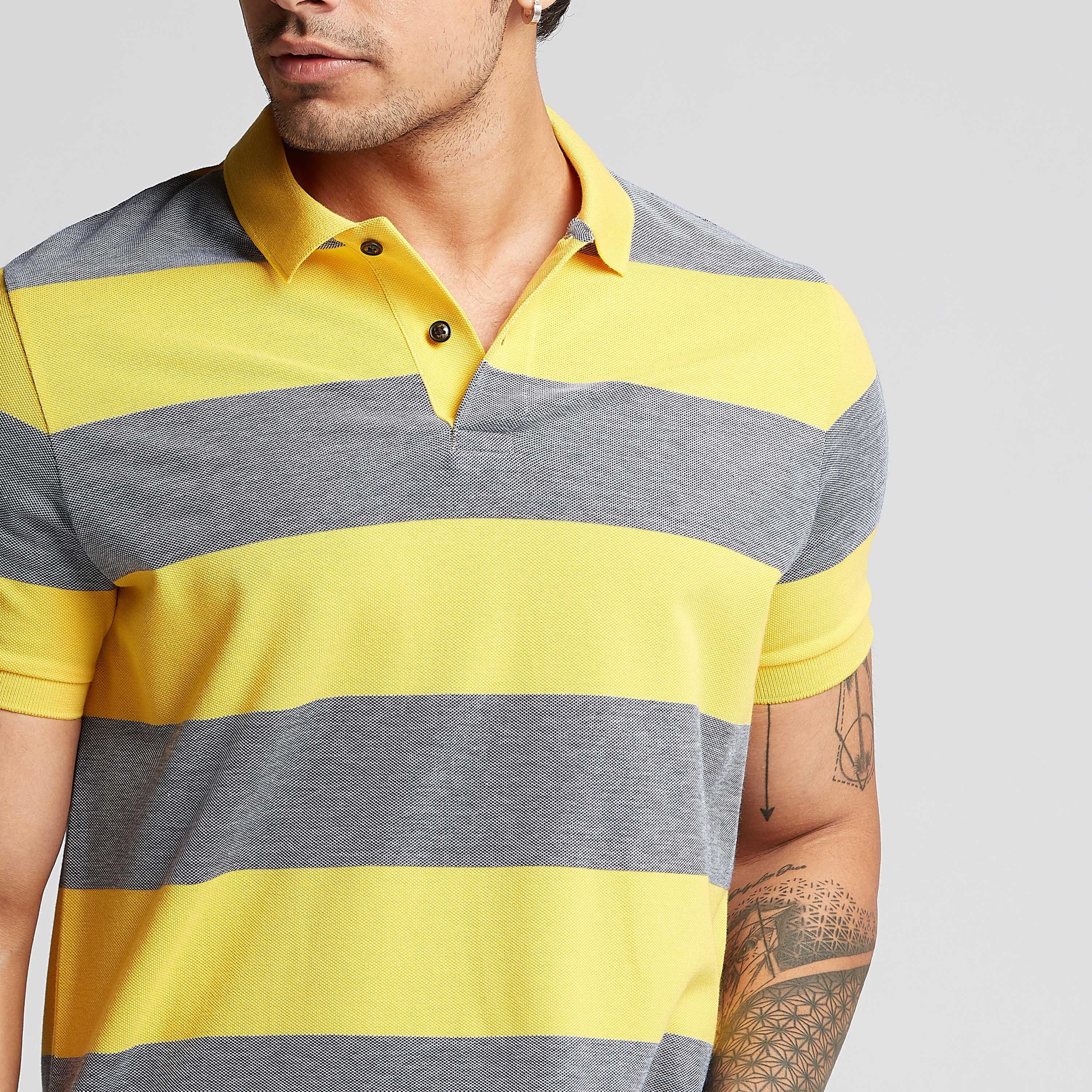 تيشيرت بولو مخطط بأكمام قصيرة-men-clothing-tshirtsandpolos-polos-image-3