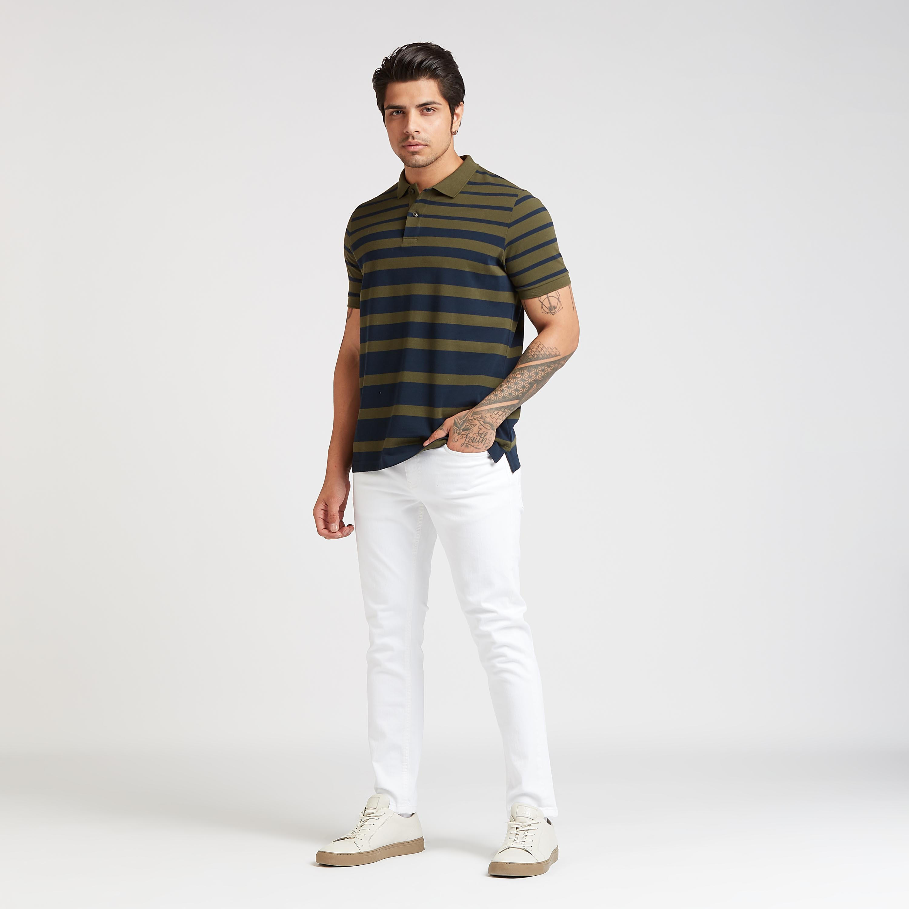تيشيرت بولو بارز الملمس بأكمام قصيرة-men-clothing-tshirtsandpolos-polos-image-4