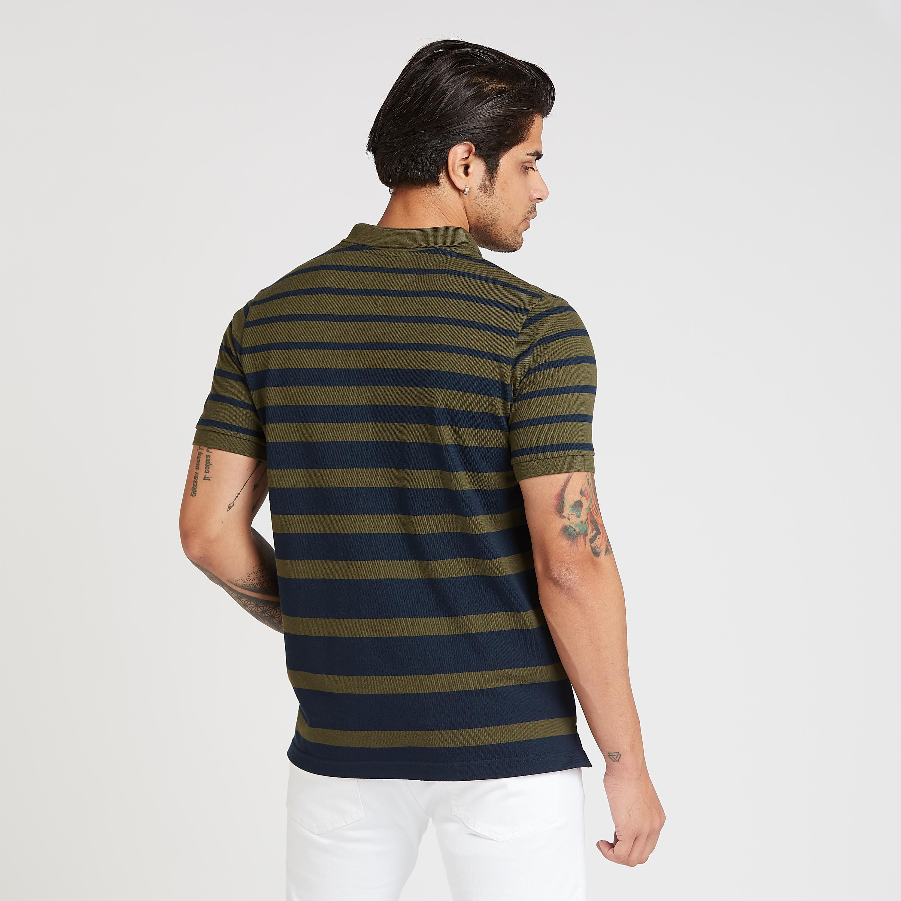 تيشيرت بولو بارز الملمس بأكمام قصيرة-men-clothing-tshirtsandpolos-polos-image-2