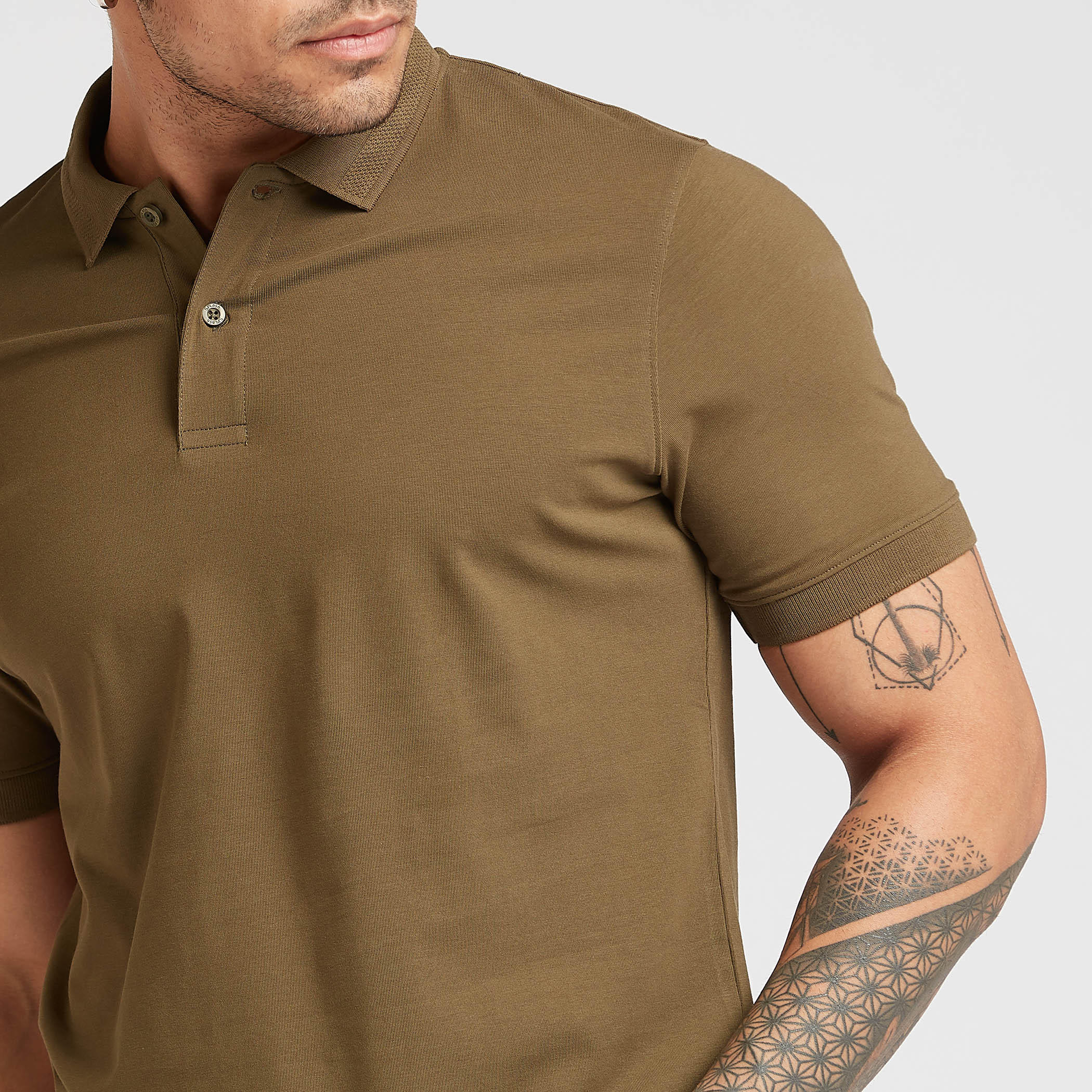 Solid Polo T-shirt with Short Sleeves-men-clothing-tshirtsandpolos-polos-image-3