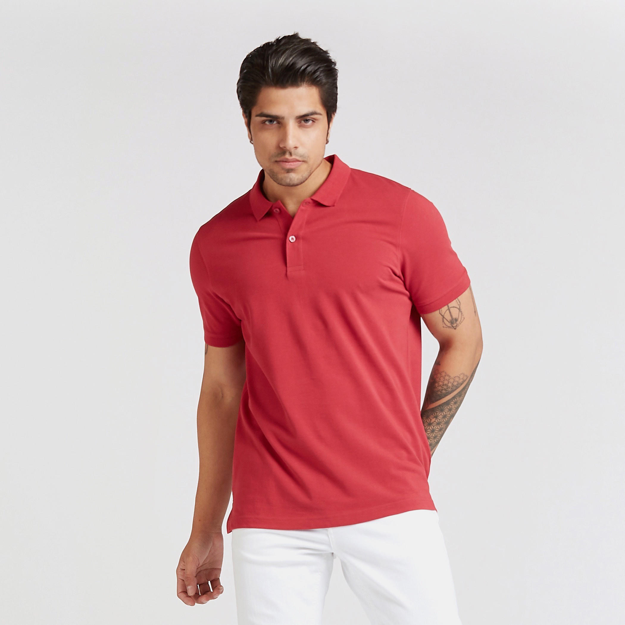 تيشيرت بولو بارز الملمس بأكمام قصيرة-men-clothing-tshirtsandpolos-polos-image-4