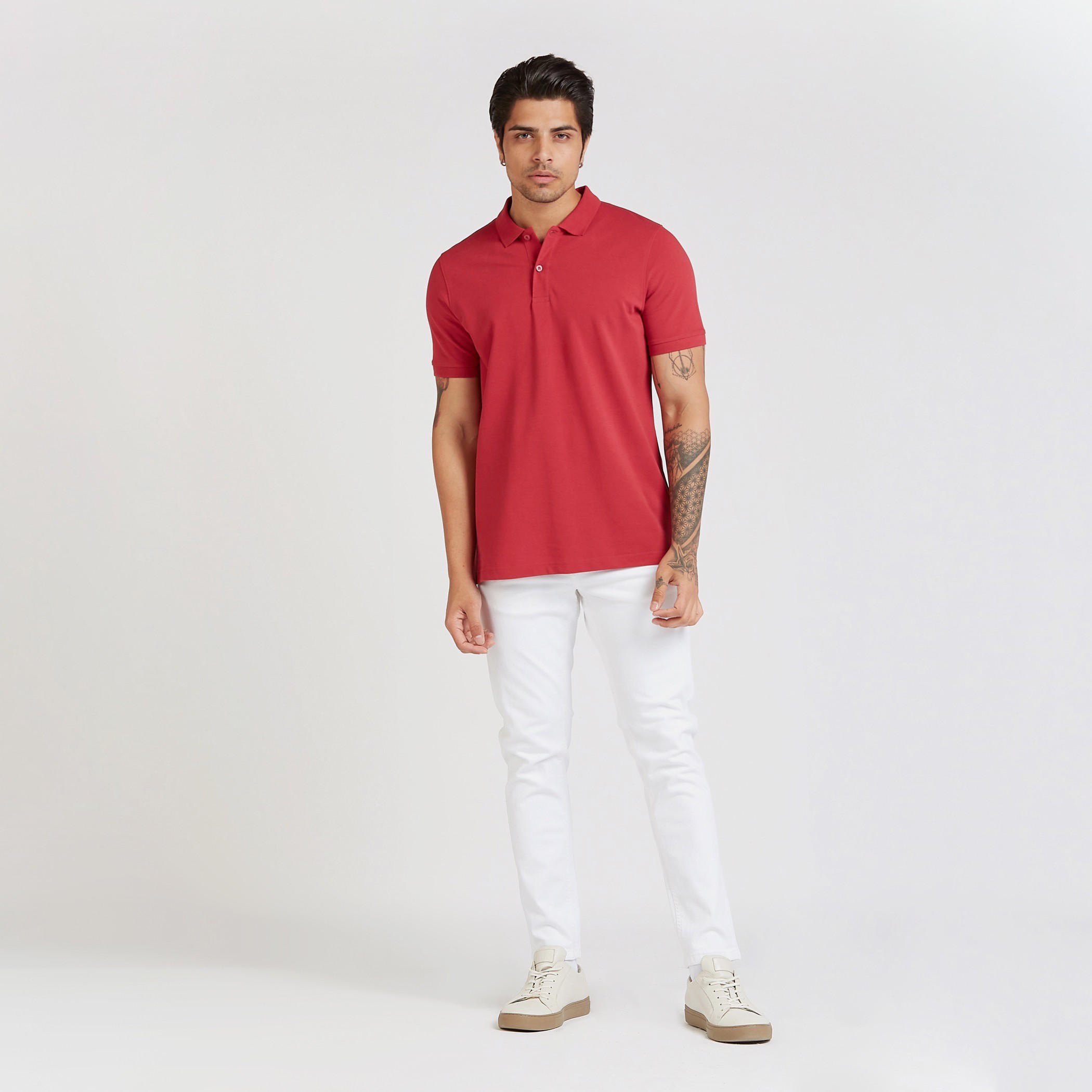 تيشيرت بولو بارز الملمس بأكمام قصيرة-men-clothing-tshirtsandpolos-polos-image-3