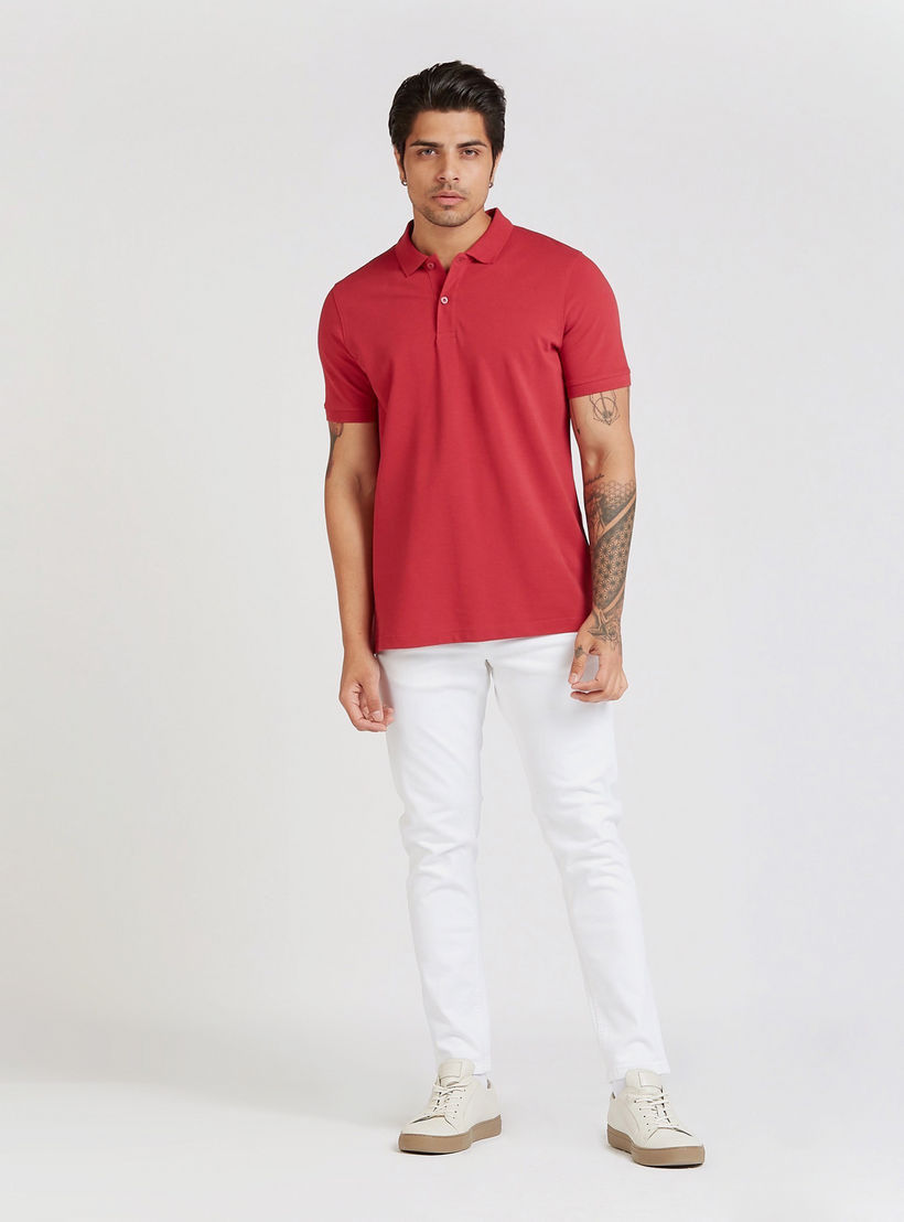 تيشيرت بولو بارز الملمس بأكمام قصيرة-men-clothing-tshirtsandpolos-polos-image-3