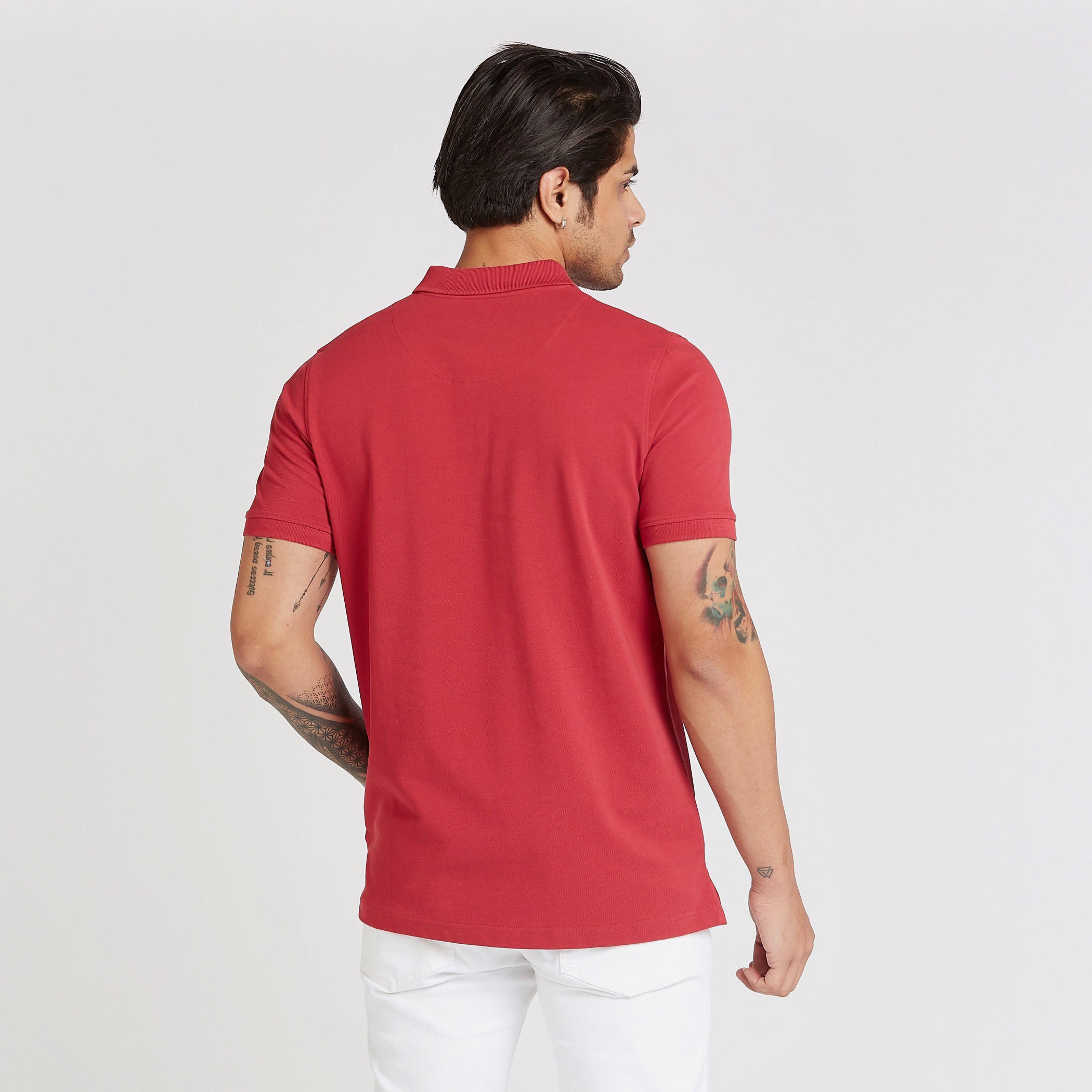 تيشيرت بولو بارز الملمس بأكمام قصيرة-men-clothing-tshirtsandpolos-polos-image-1