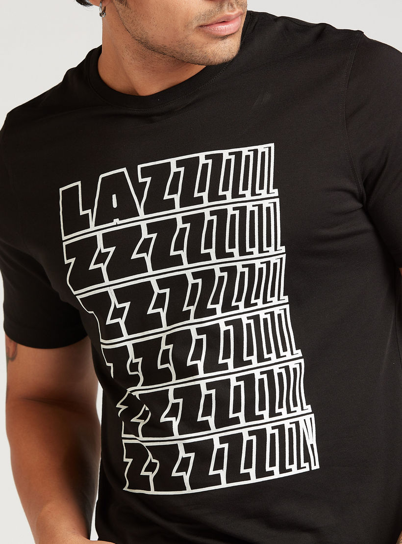 تيشيرت مستدام بقصة سليم وياقة ضيقة وأكمام قصيرة وطبعات-men-clothing-tshirtsandpolos-tshirts-image-3