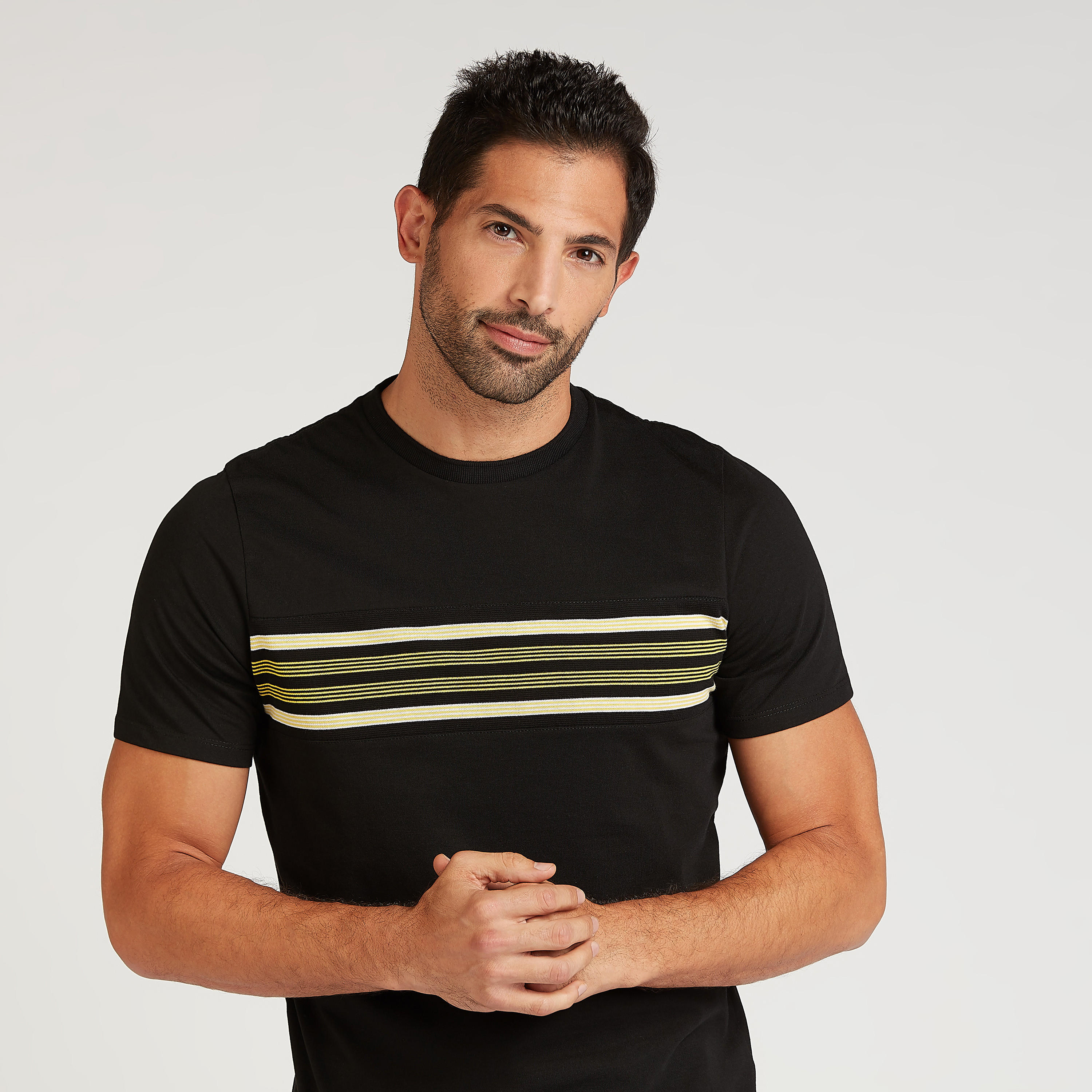 تيشيرت مستدام مخطط سليم بياقة ضيقة-men-clothing-tshirtsandpolos-tshirts-image-3