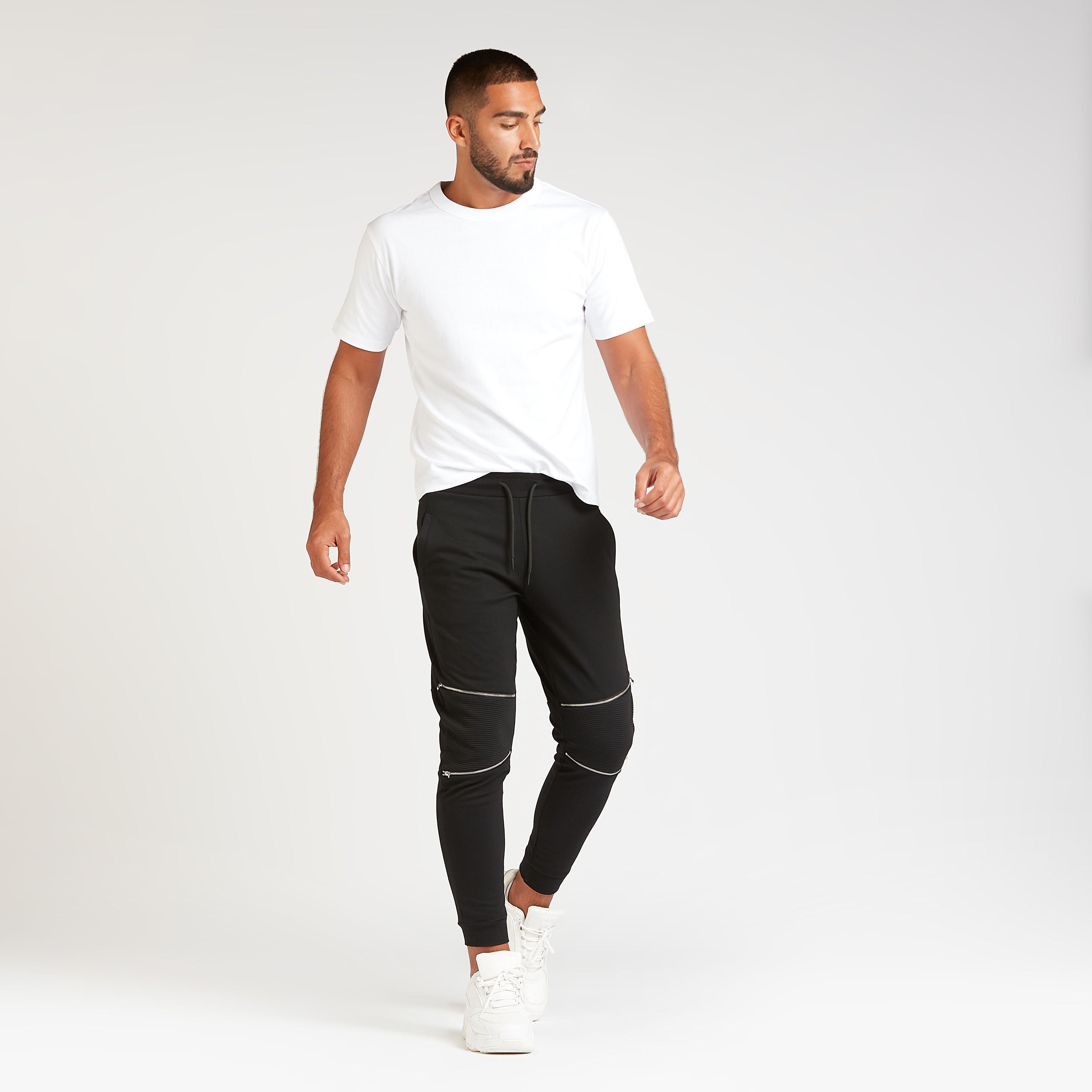 تيشيرت سادة سليم بياقة ضيّقة وأكمام قصيرة-men-clothing-tshirtsandpolos-tshirts-image-4