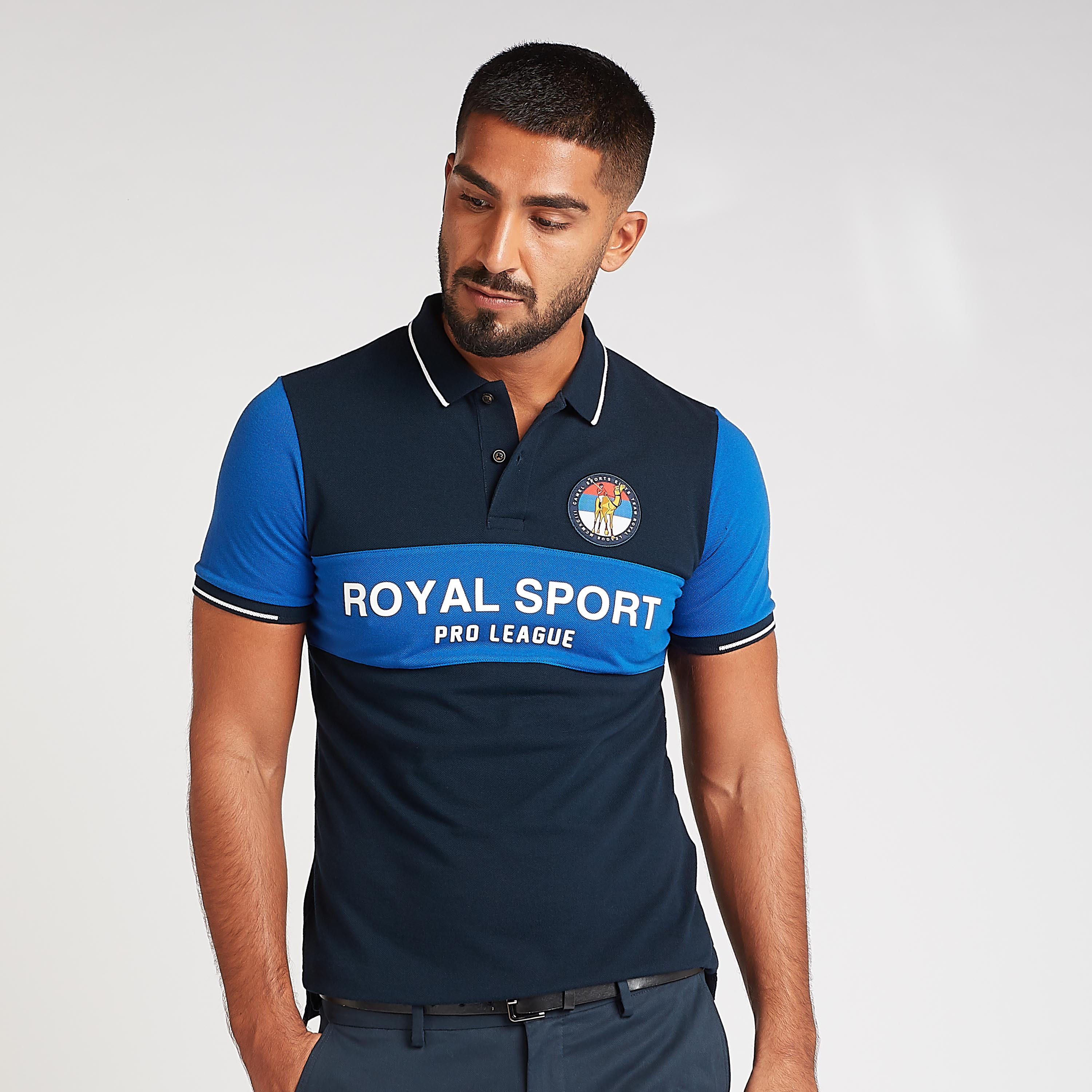 تيشيرت بولو بقصة سليم بارز الملمس بأكمام قصيرة-men-clothing-tshirtsandpolos-polos-image-5