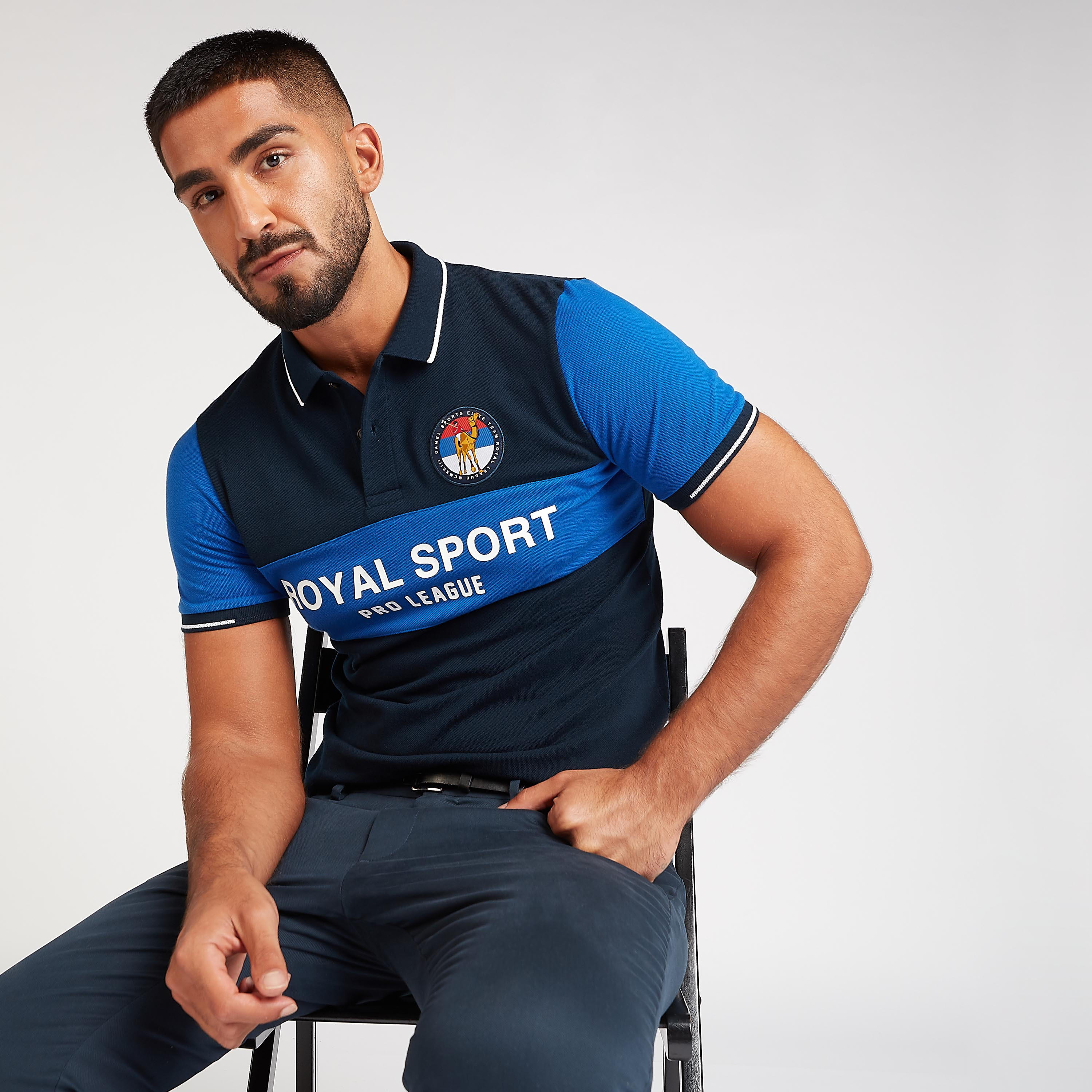 تيشيرت بولو بقصة سليم بارز الملمس بأكمام قصيرة-men-clothing-tshirtsandpolos-polos-image-4