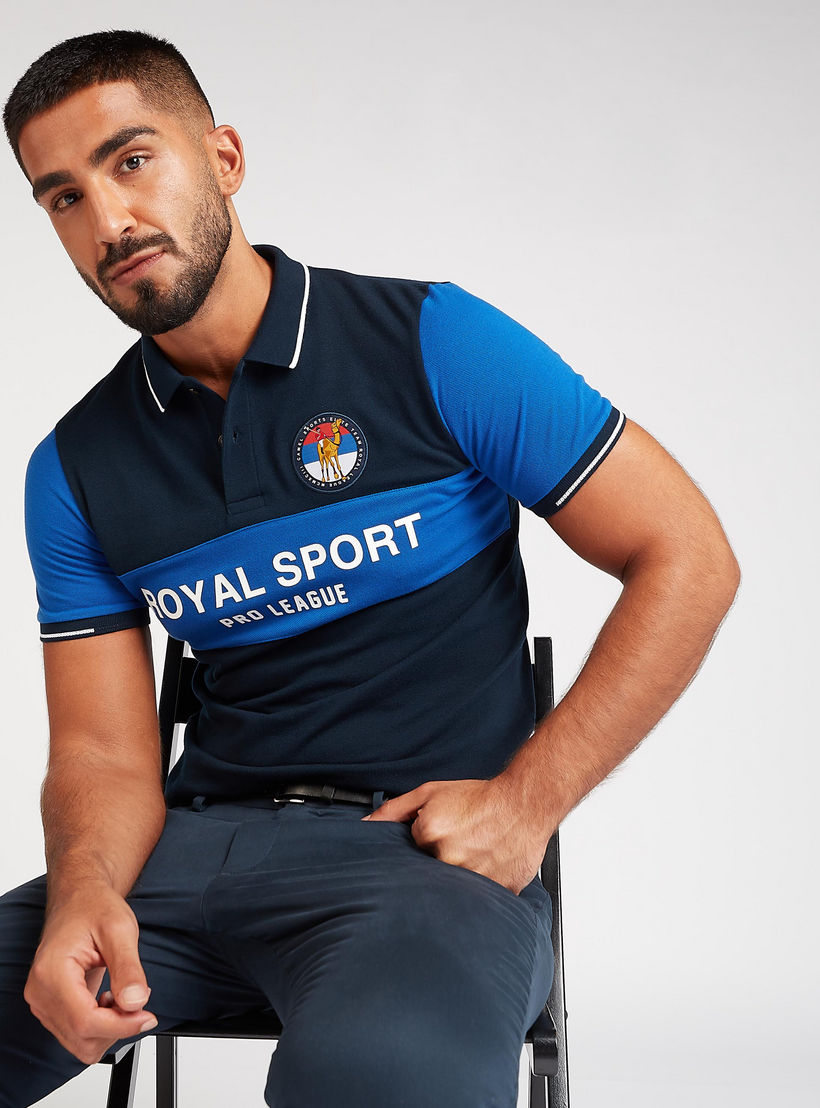 تيشيرت بولو بقصة سليم بارز الملمس بأكمام قصيرة-men-clothing-tshirtsandpolos-polos-image-4