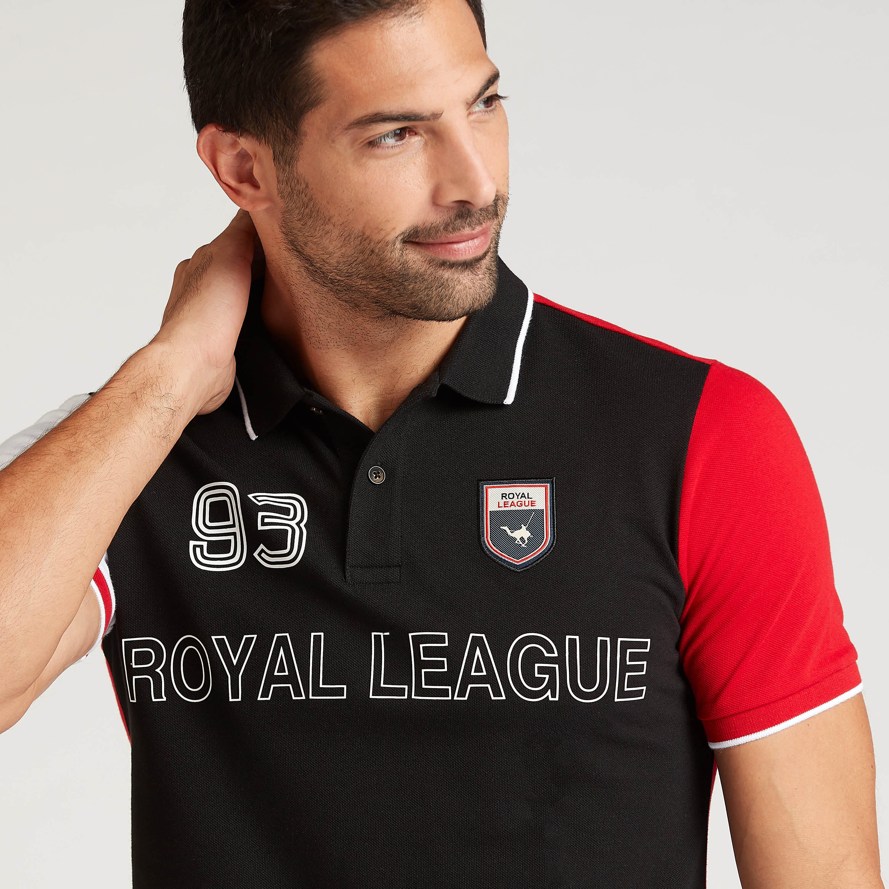 تيشيرت بولو بقصة سليم بارز الملمس بأكمام قصيرة-men-clothing-tshirtsandpolos-polos-image-5