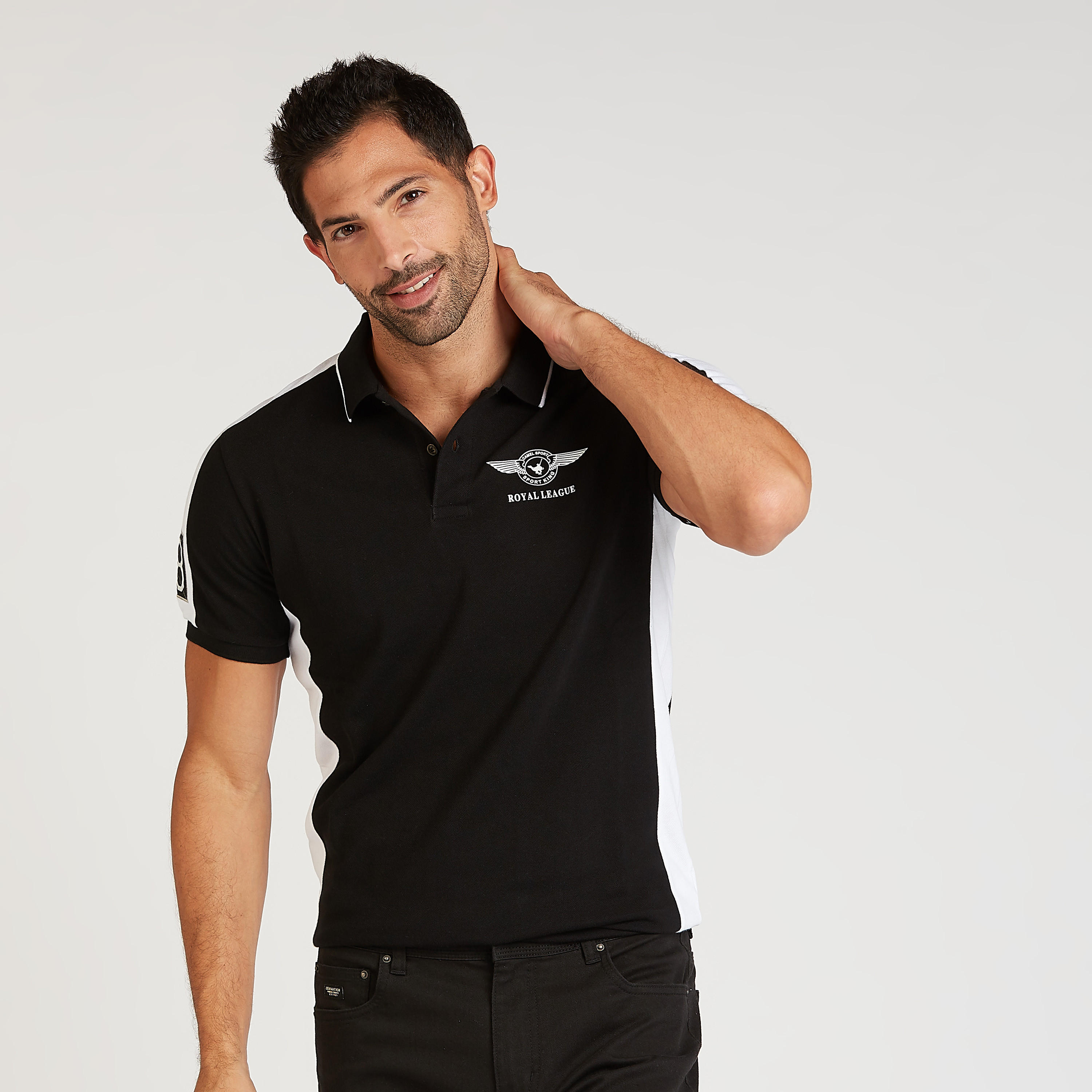 تيشيرت بولو بقصّة سليم وأكمام قصيرة وطبعات-men-clothing-tshirtsandpolos-polos-image-5