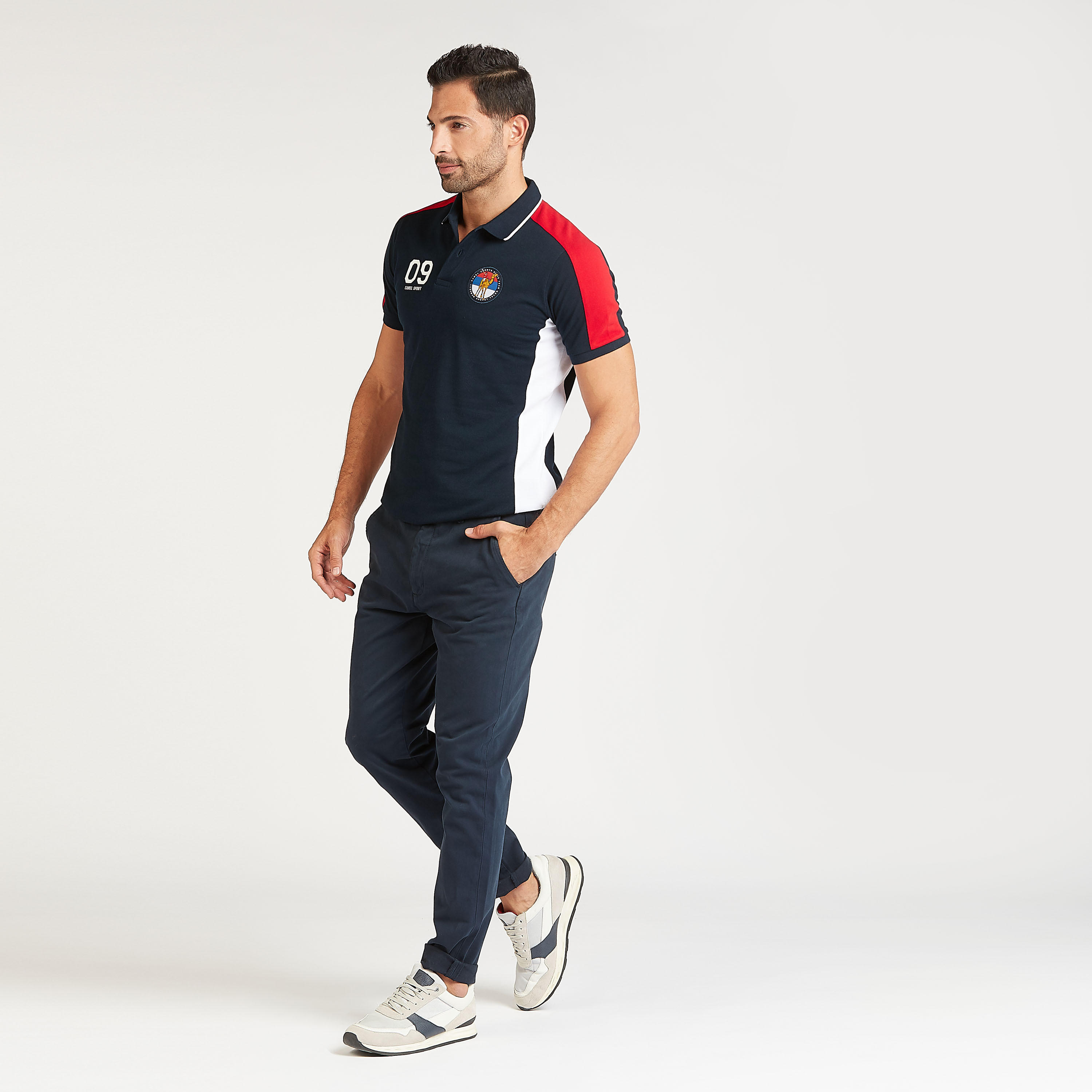 تيشيرت سليم بياقة بولو وأكمام قصيرة وطبعات-men-clothing-tshirtsandpolos-polos-image-2