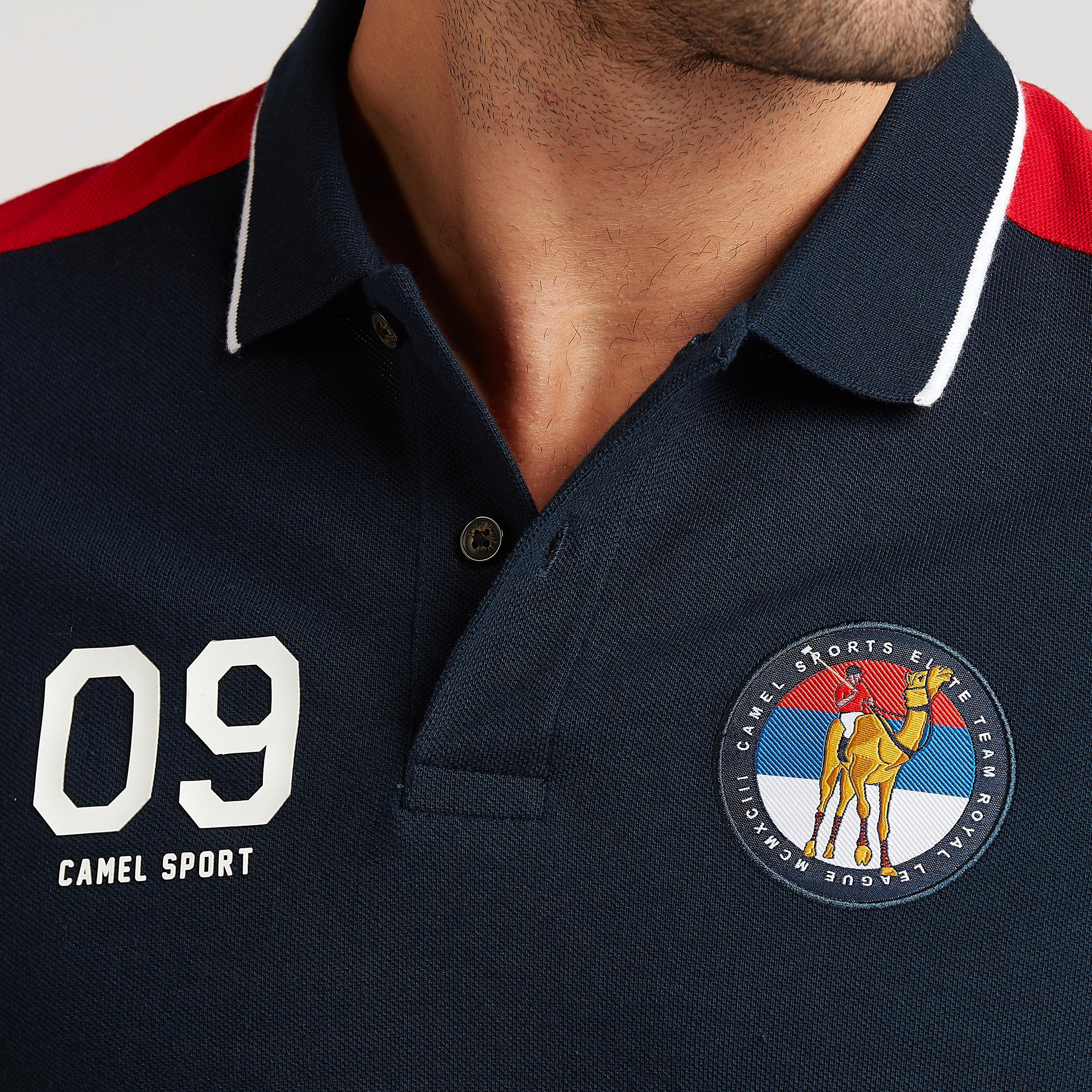 تيشيرت سليم بياقة بولو وأكمام قصيرة وطبعات-men-clothing-tshirtsandpolos-polos-image-3