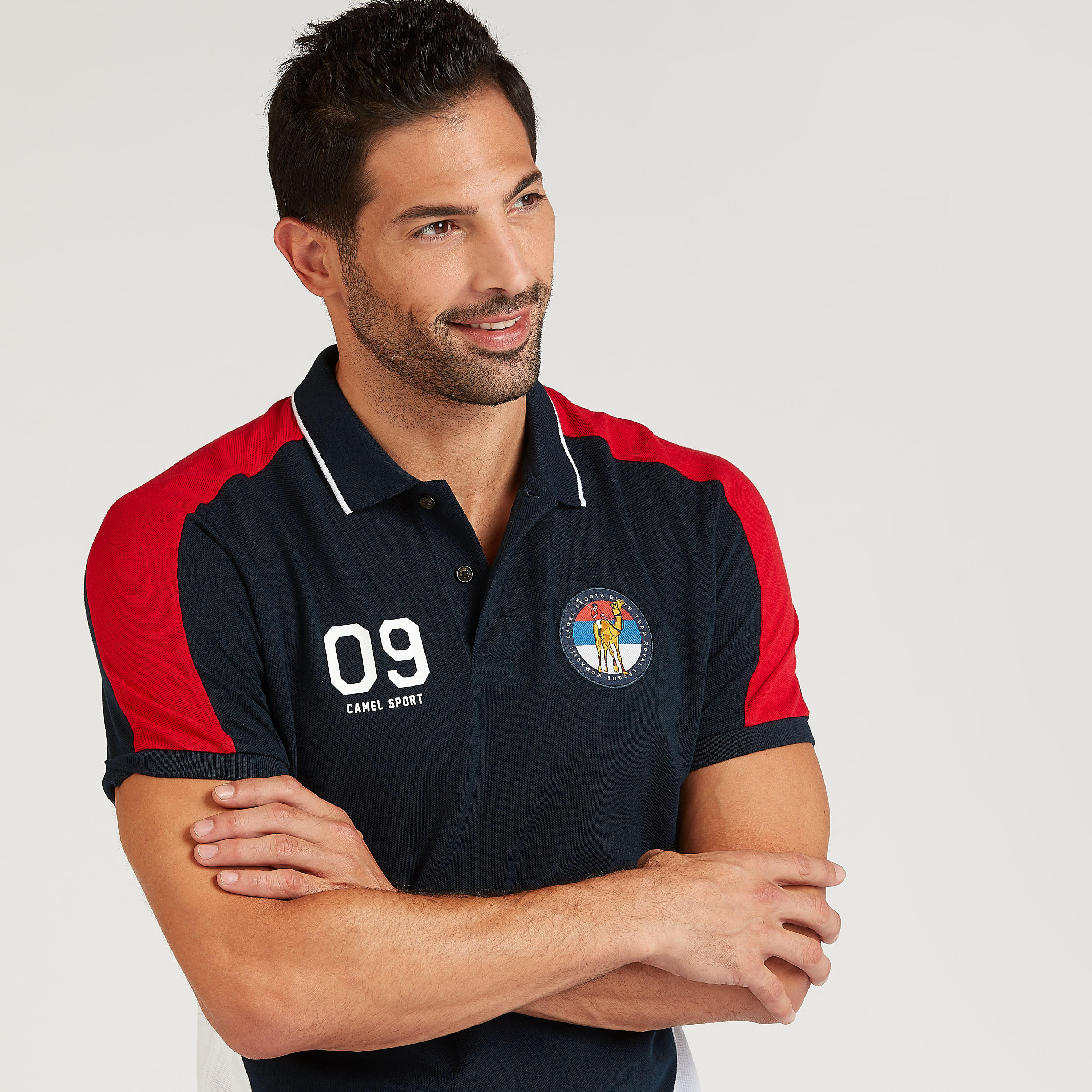 تيشيرت سليم بياقة بولو وأكمام قصيرة وطبعات-men-clothing-tshirtsandpolos-polos-image-5